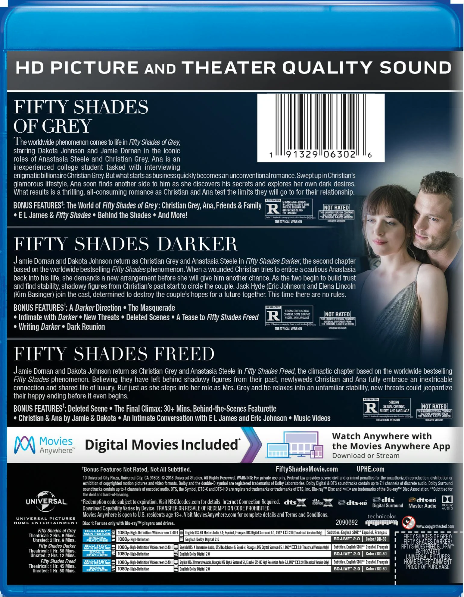 Fifty Shades: 3-movie Collection (Blu-ray Set) [Blu-ray] - Image 2