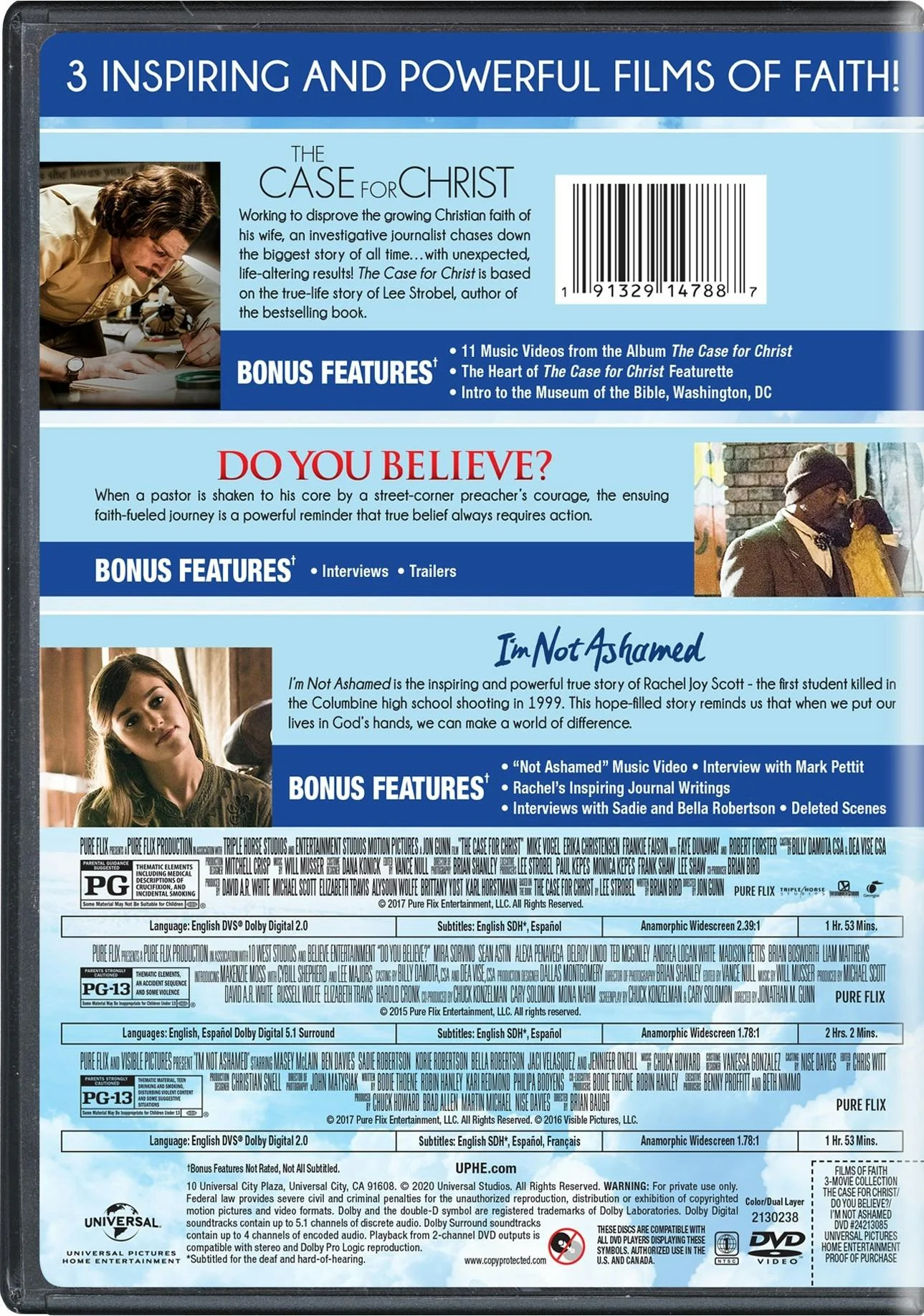 Films of Faith 3-Movie Collection (2020) (DVD Triple Feature) [DVD] - Image 2