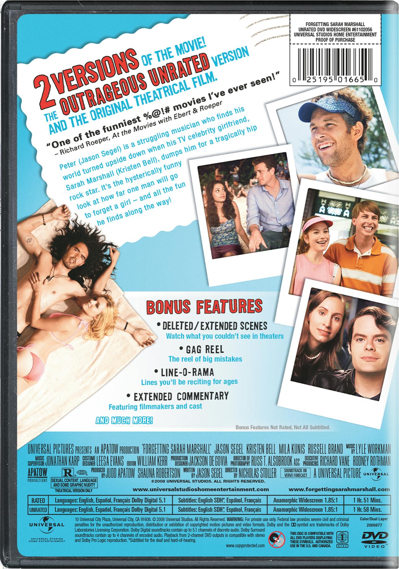 Forgetting Sarah Marshall (DVD Widescreen) [DVD] - Image 2