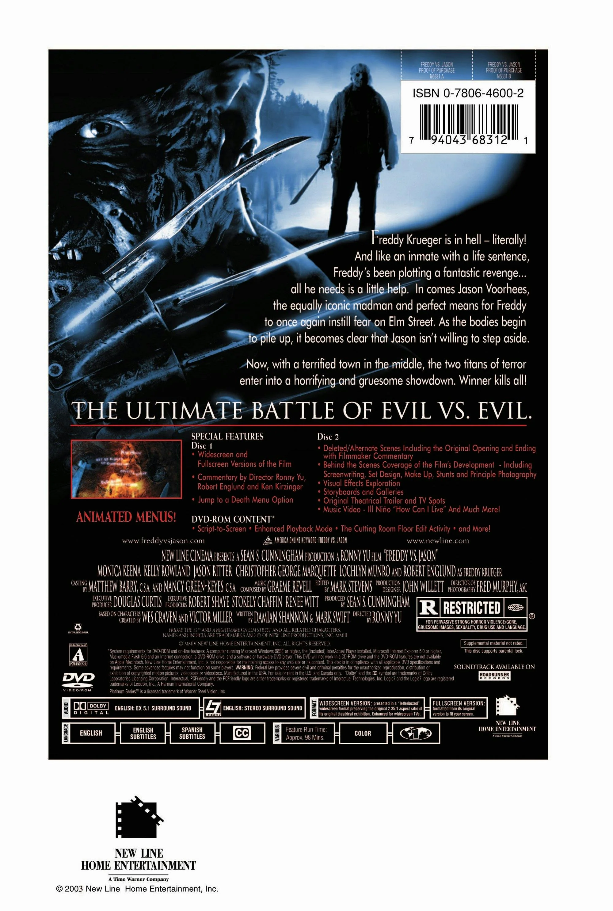 Freddy Vs Jason (DVD Platinum Series) [DVD] - Image 2