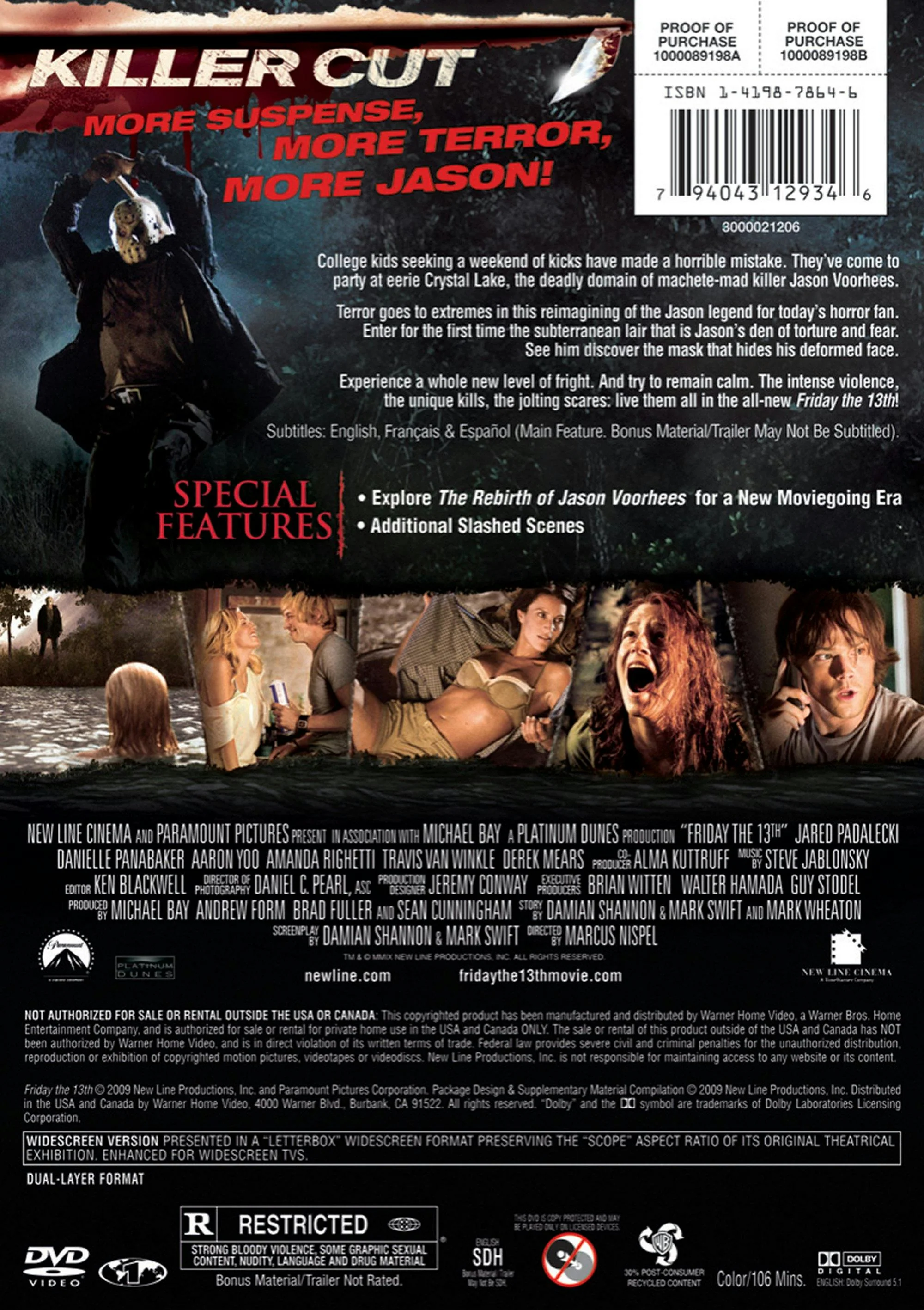 Friday the 13th: Extended Cut (DVD Killer Cut) [DVD] - Image 2