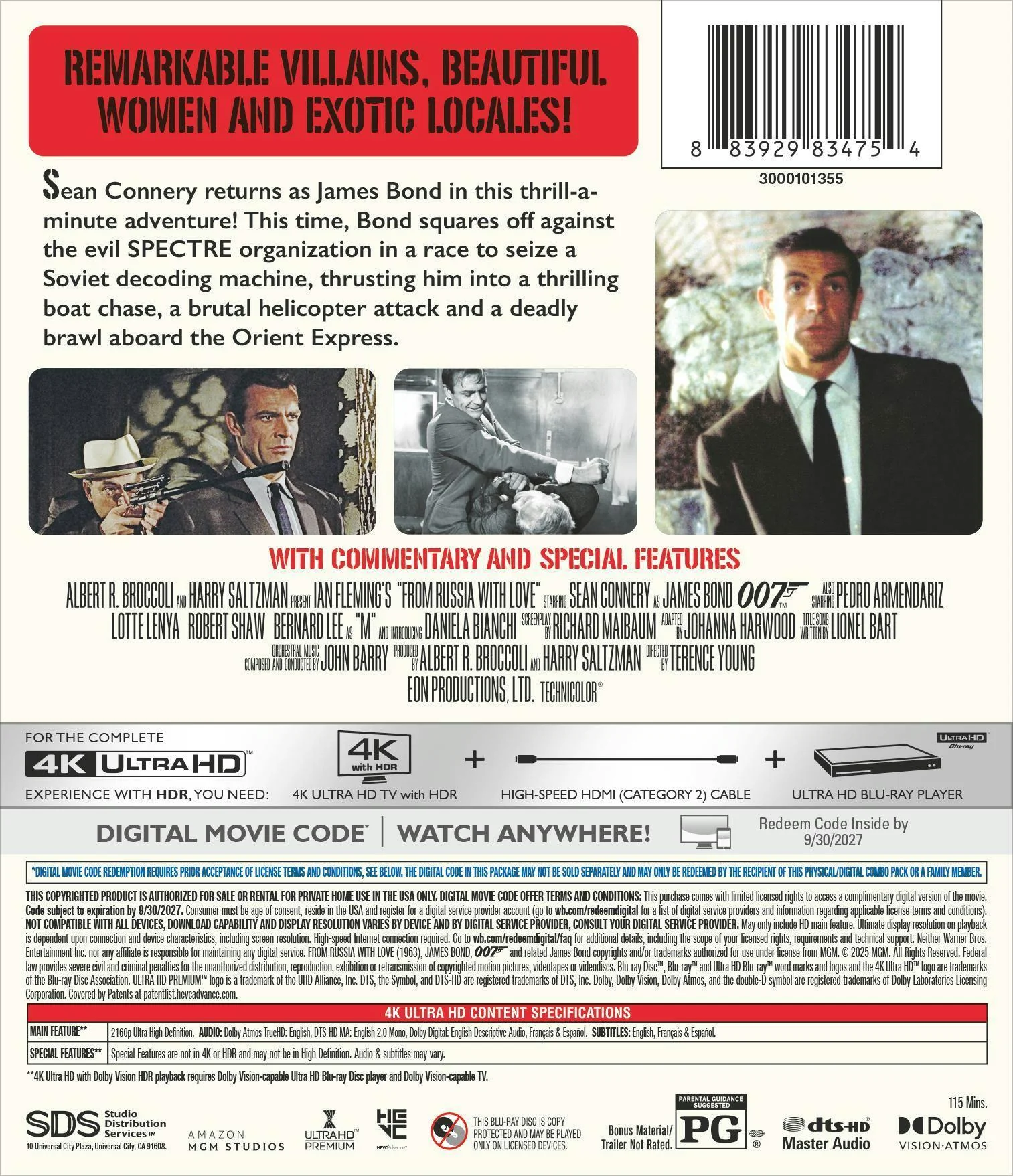From Russia With Love (4K Ultra HD + Digital) [UHD] - Image 3
