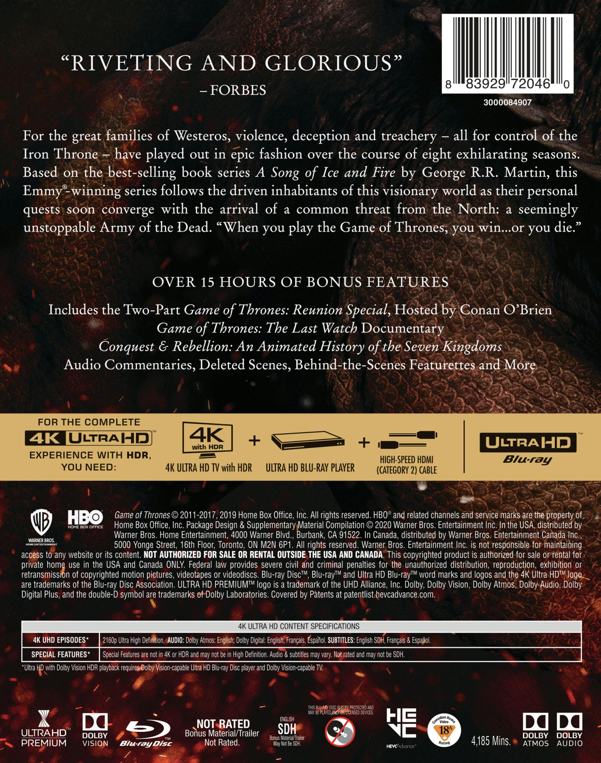 Game of Thrones: The Complete Collection (4K Ultra HD) [UHD] - Image 3