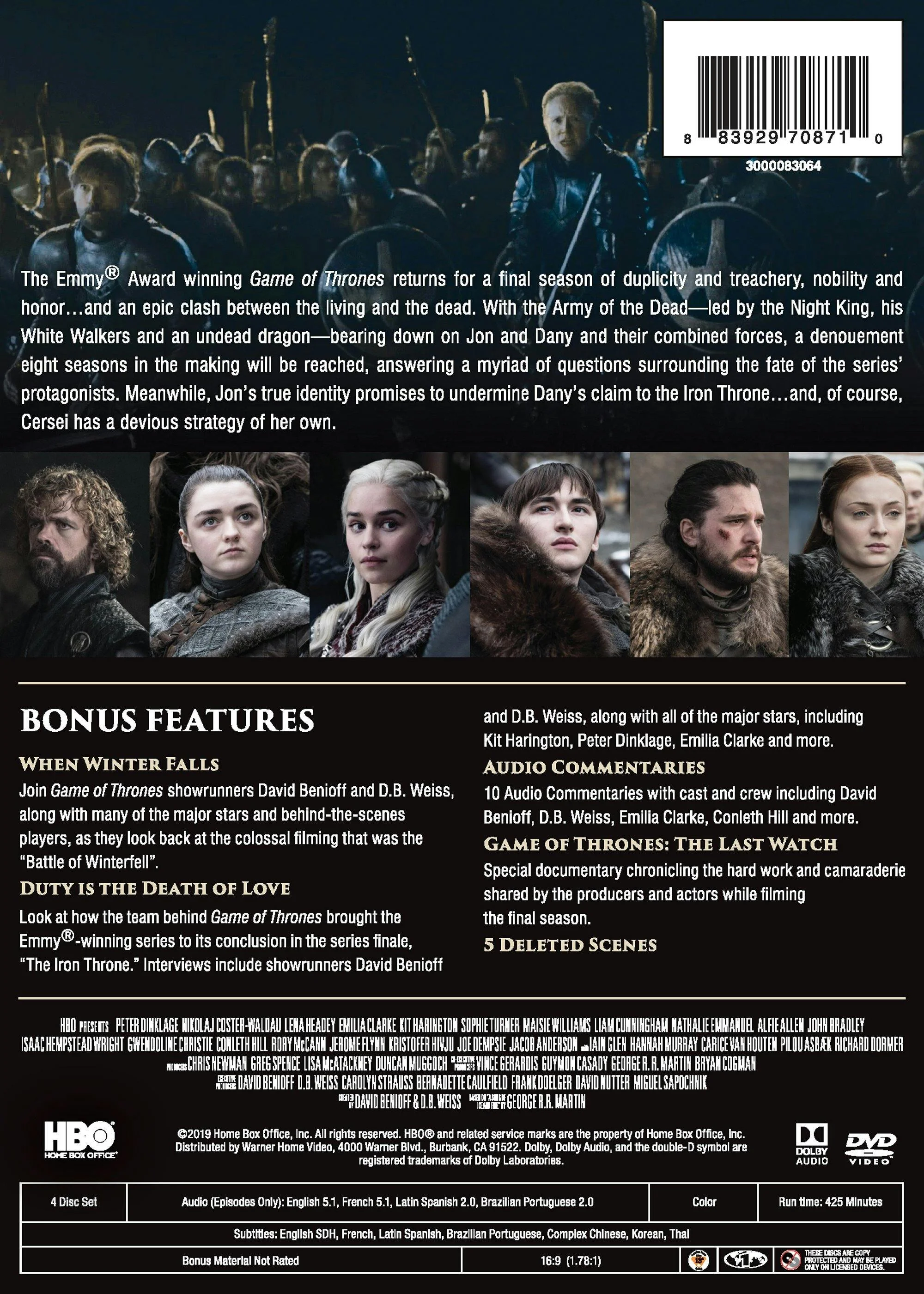 Game of Thrones: The Complete Eighth Season (Box Set) [DVD] - Image 2