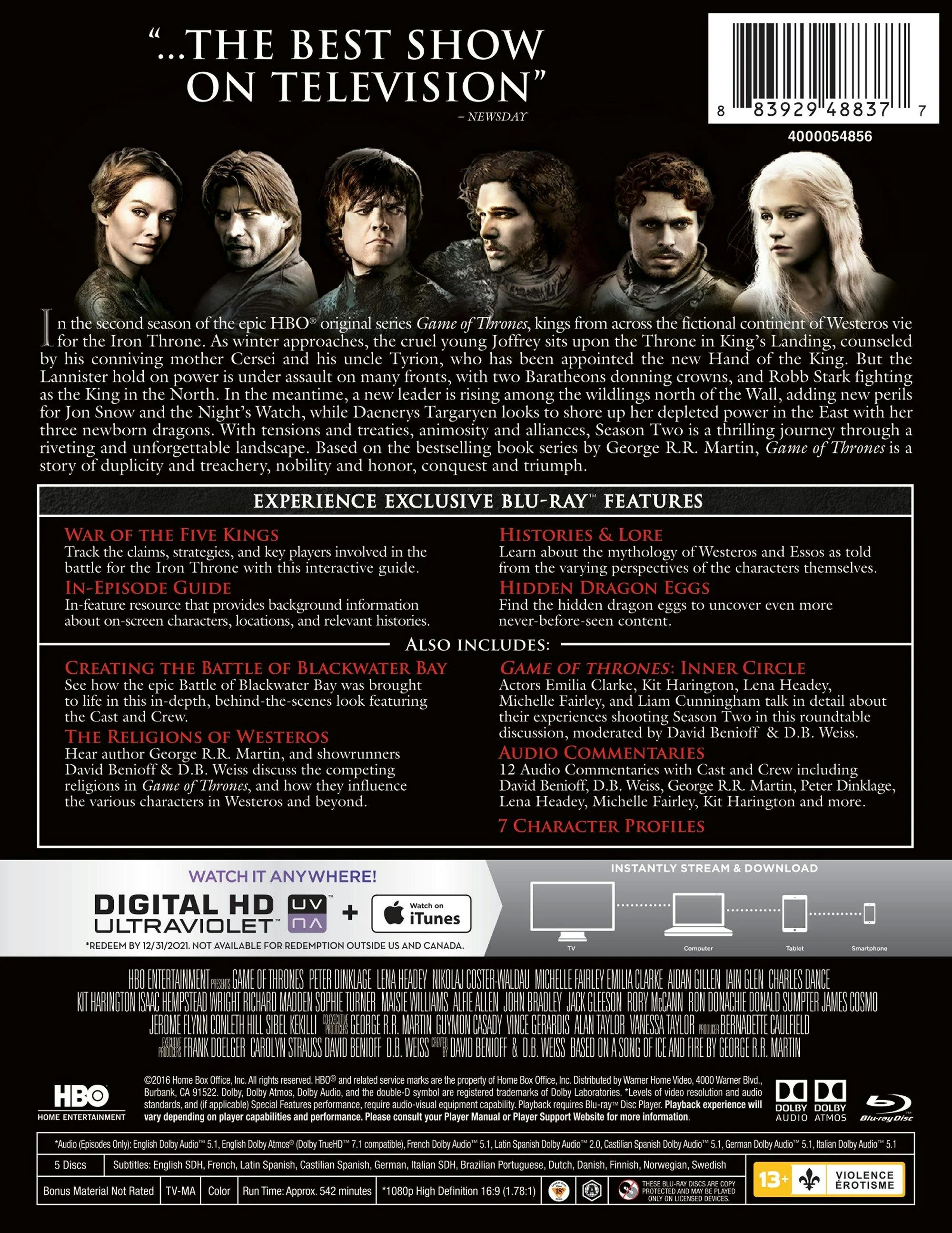 Game of Thrones: The Complete Second Season (Box Set) [Blu-ray] - Image 2