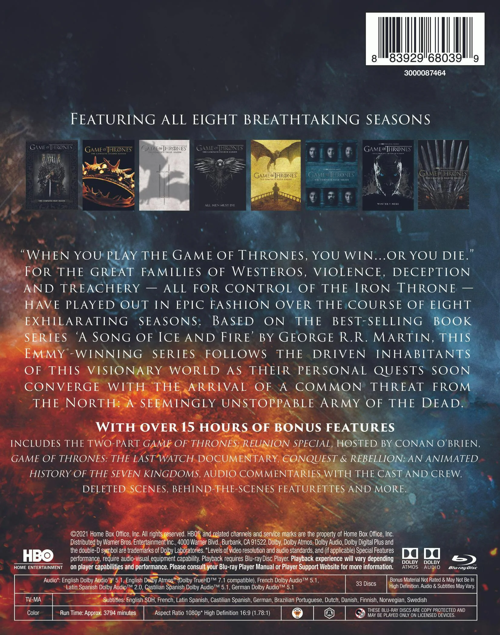 Game of Thrones: The Complete Series (Box Set) [Blu-ray] - Image 3