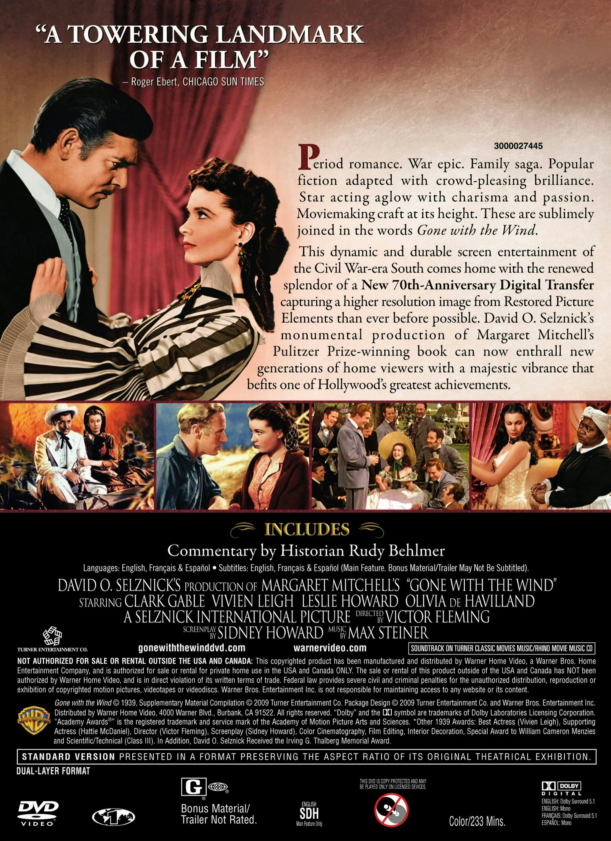 Gone With the Wind (Special Edition) [DVD] - Image 3