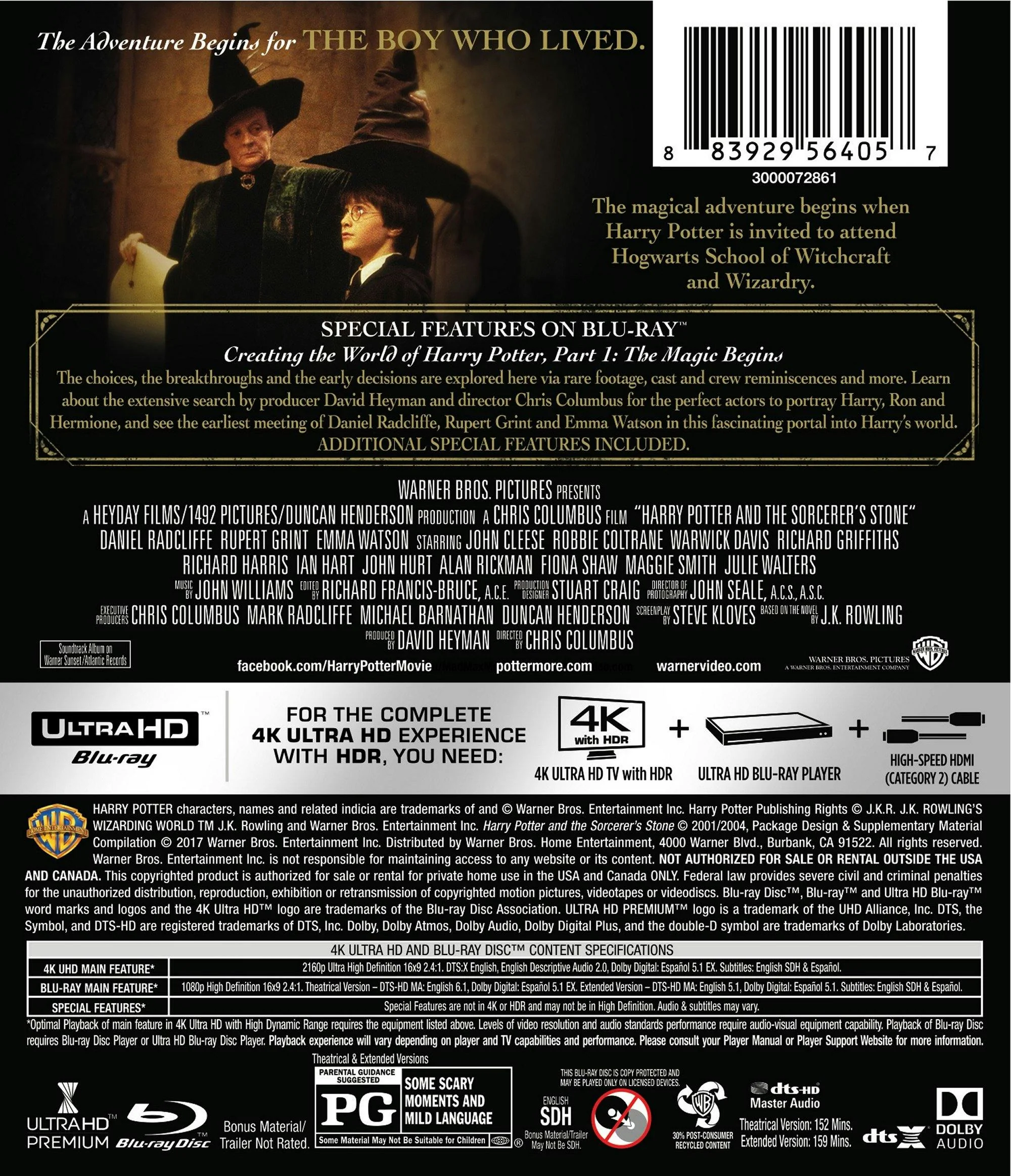Harry Potter and the Philosopher's Stone (4K Ultra HD) [UHD] - Image 3
