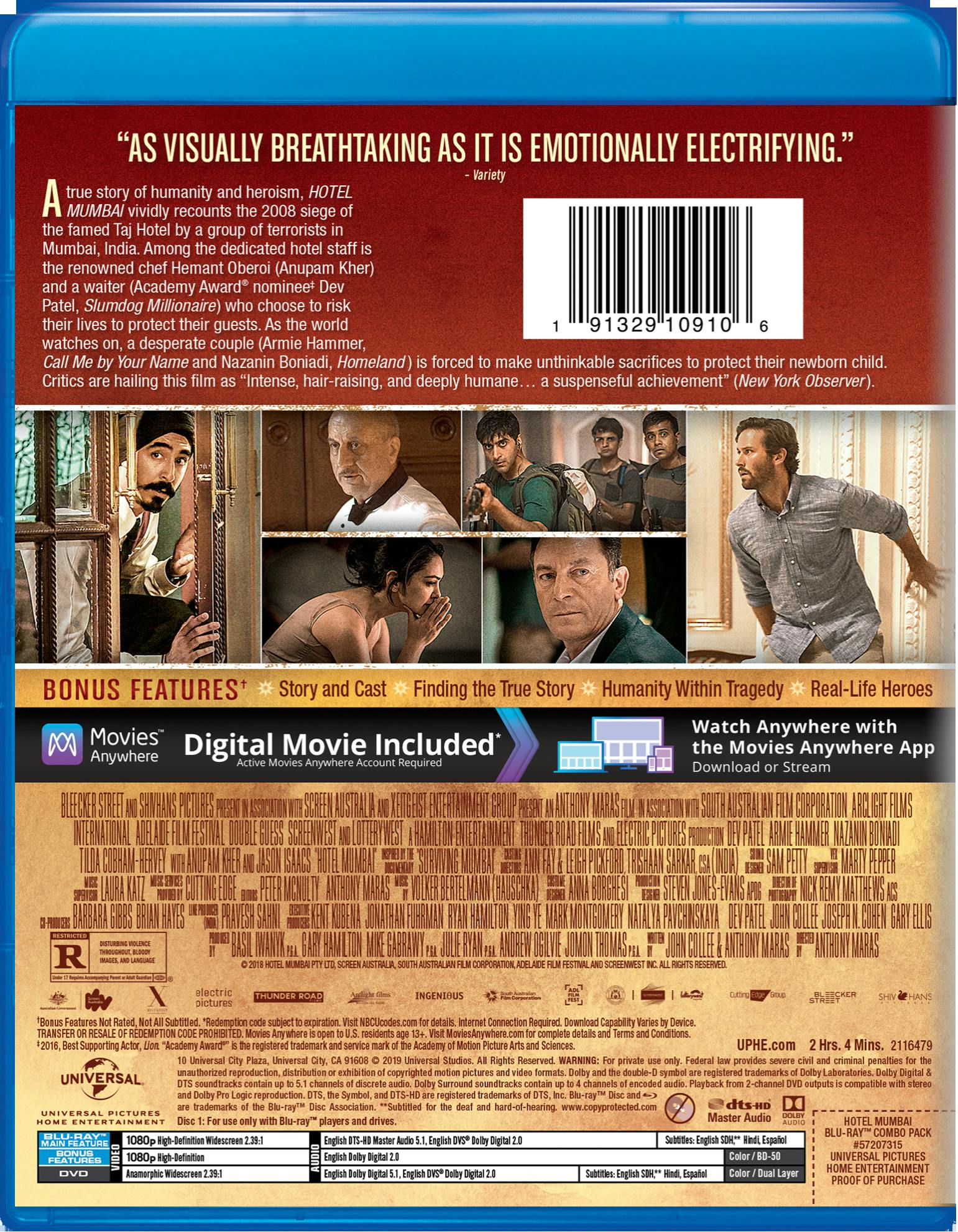 Hotel Mumbai (DVD + Digital) [Blu-ray] - Image 2