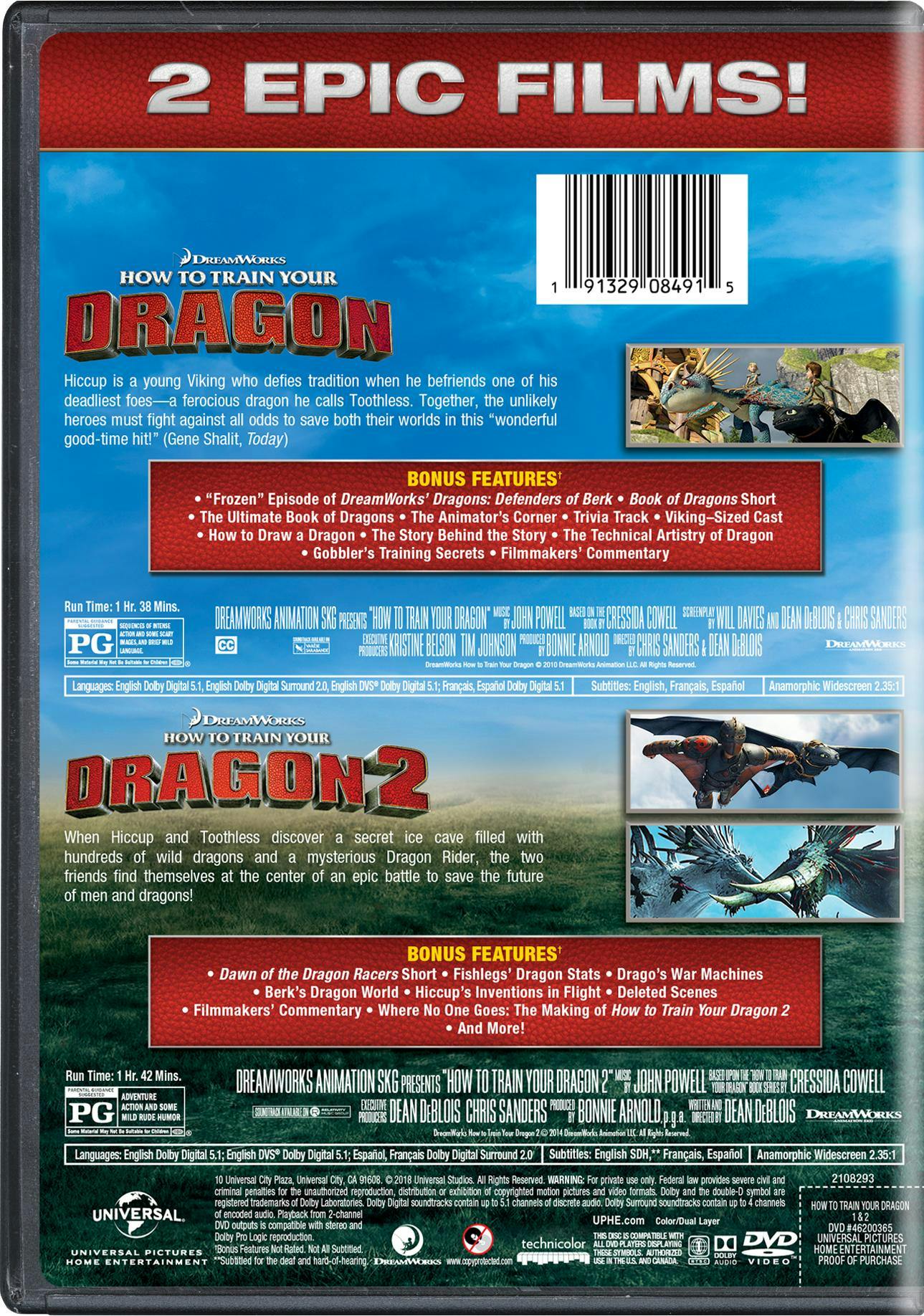 How to Train Your Dragon 1 & 2 [DVD] - Image 3