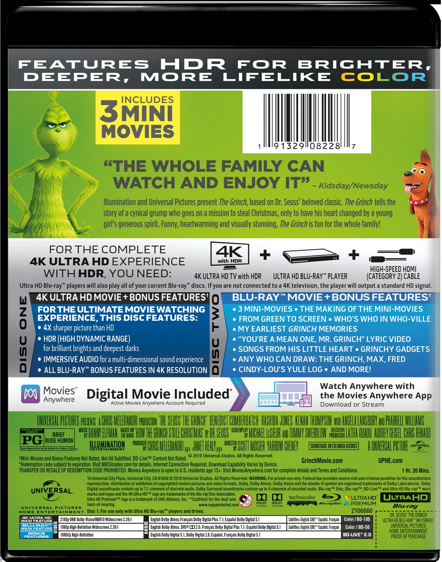 Illumination Presents: Dr. Seuss' The Grinch (4K Ultra HD + Digital) [UHD] - Image 2