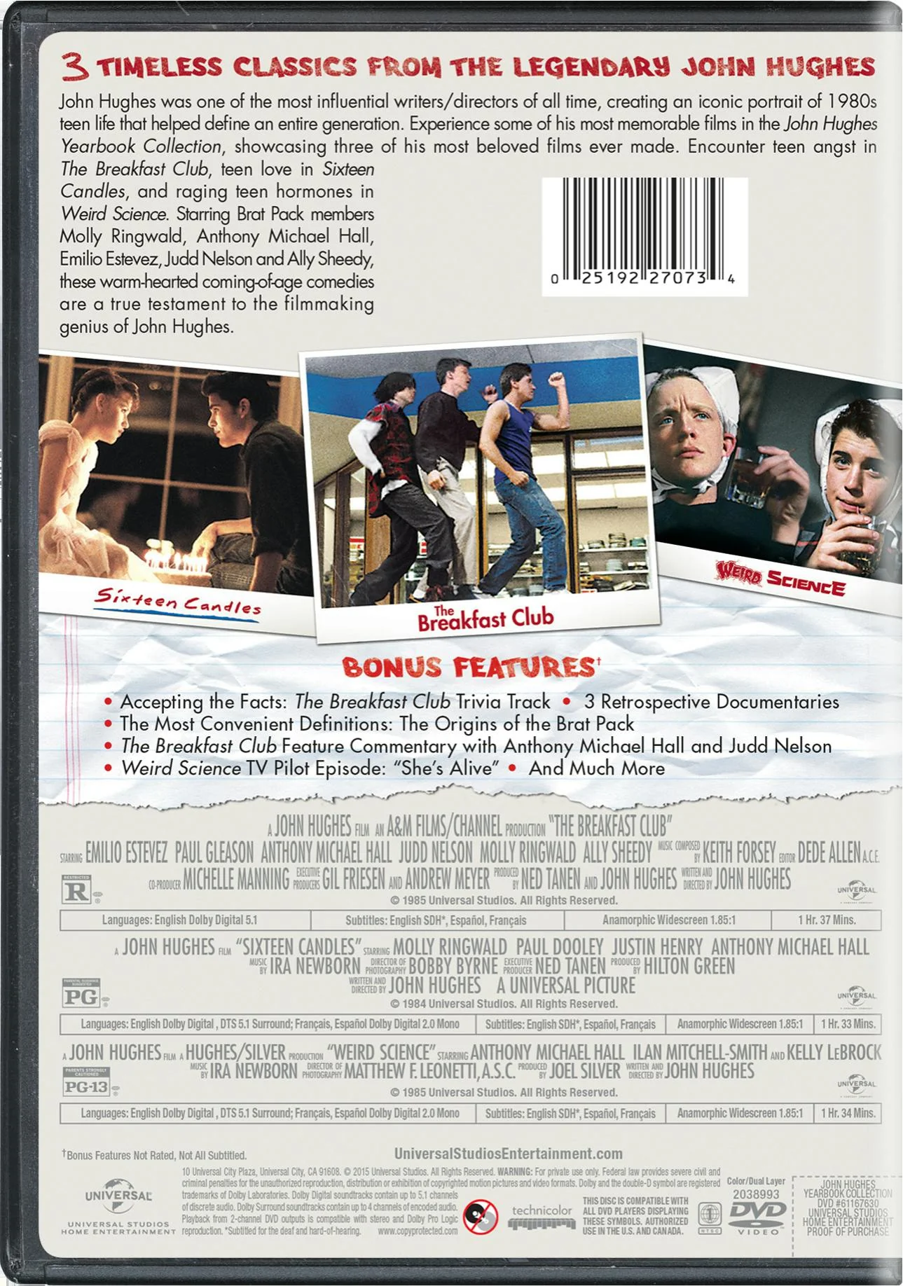 John Hughes Yearbook Collection [DVD] - Image 2