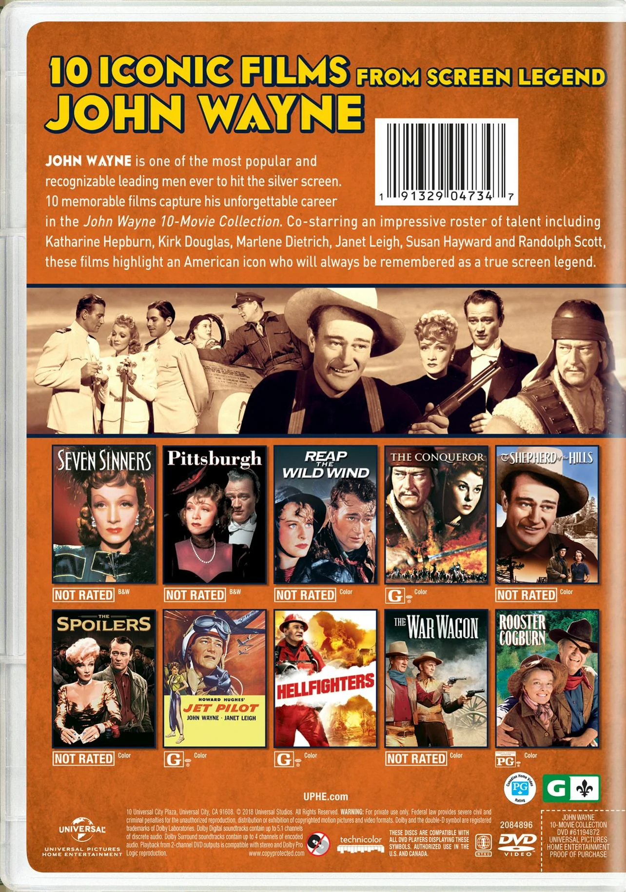 John Wayne 10-movie Collection (DVD Set) [DVD] - Image 2