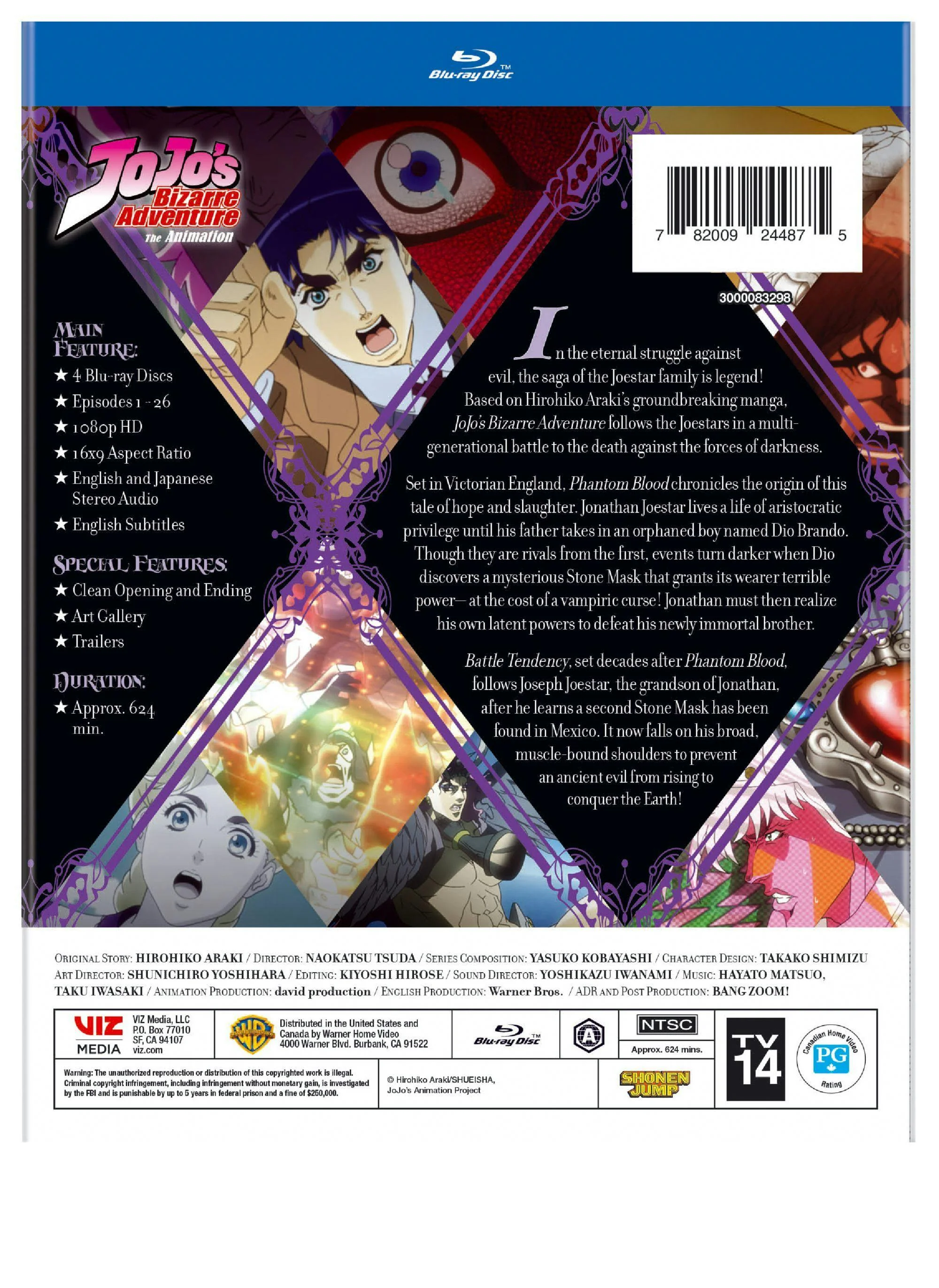 JoJo's Bizarre Adventure Set One: Phantom Blood/Battle Tendency (Box Set) [Blu-ray] - Image 2