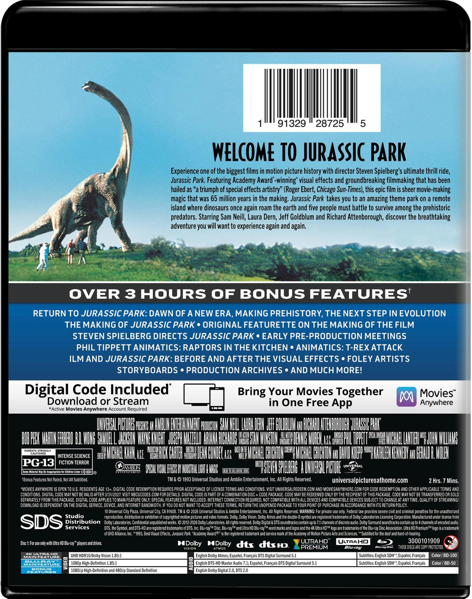 Jurassic Park (4K Ultra HD + Blu-ray + Digital) [UHD] - Image 3