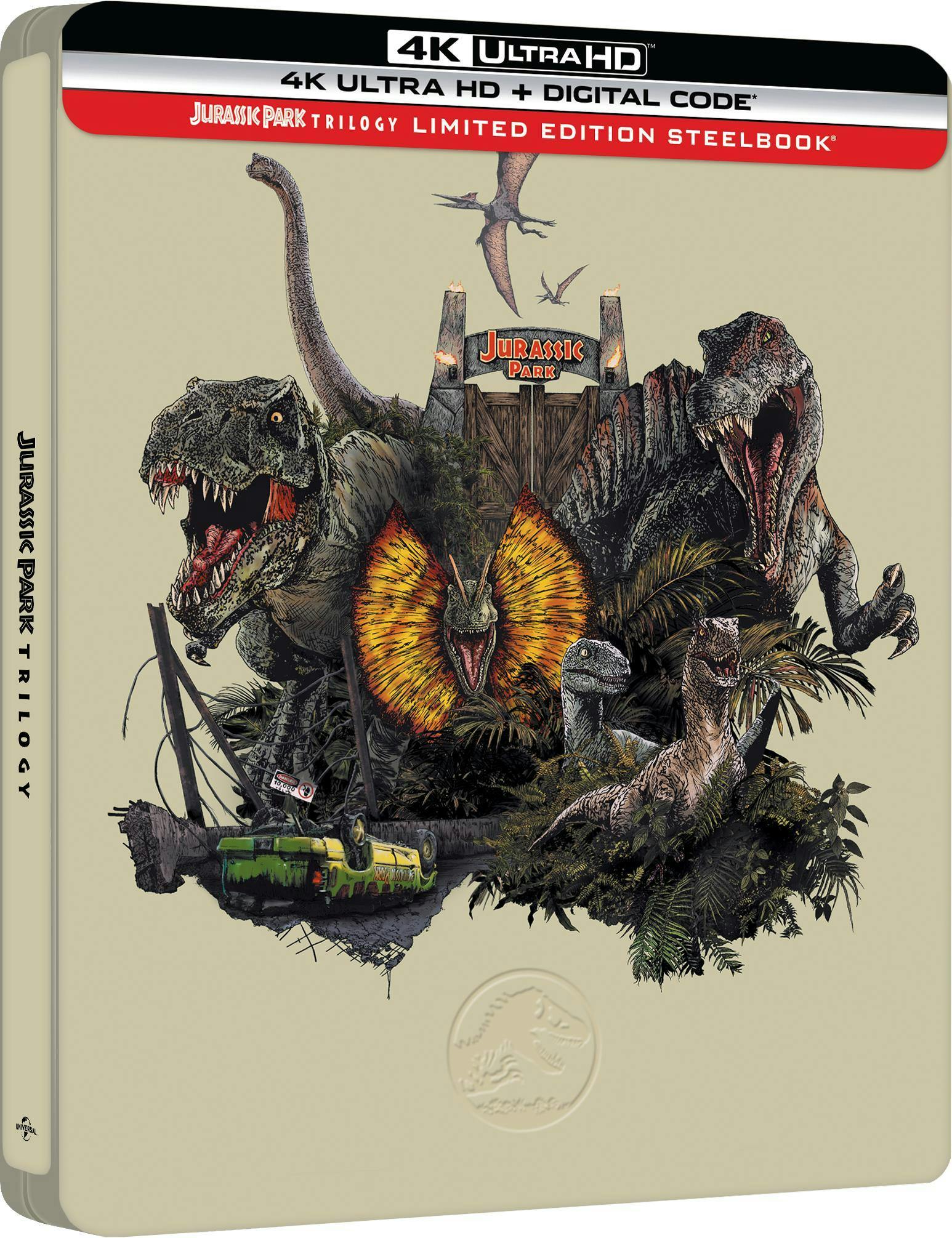 Jurassic Park Trilogy (4K Ultra HD Steelbook + Digital) [UHD] - Image 2