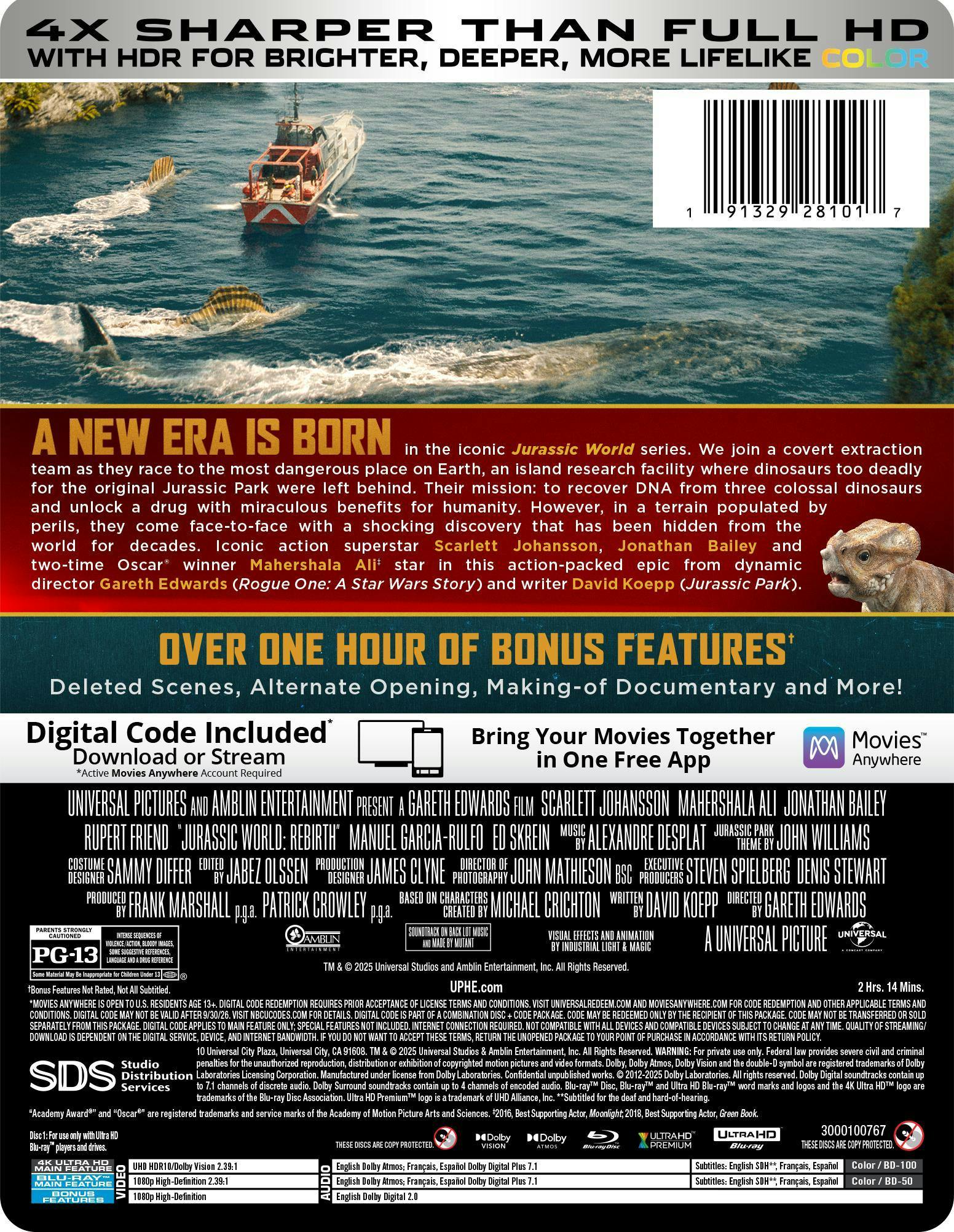 Jurassic World Rebirth - Limited Edition Steelbook 4K Ultra HD + Blu-ray + Digital (Limited Edition 4K Ultra HD Steelbook + Blu-ray + Digital) [UHD] - Image 4