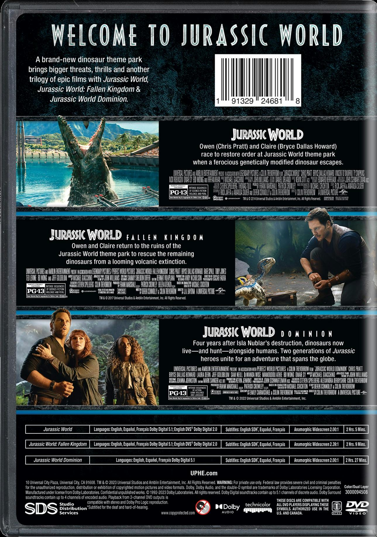 Jurassic World Trilogy (Box Set) [DVD] - Image 3