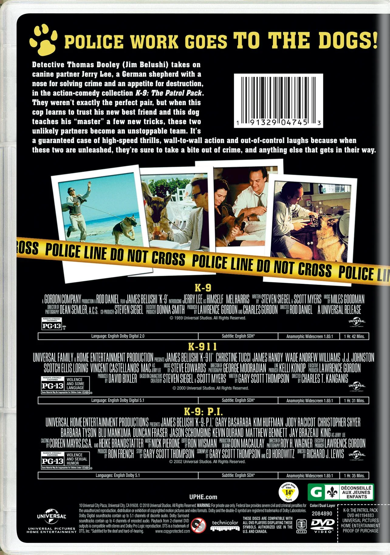 K-9/K-9 II/K-9 PI (DVD Set) [DVD] - Image 3