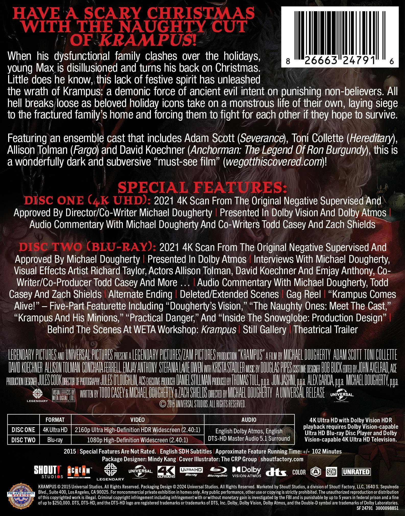 Krampus: The Naughty Cut (Limited Edition 4K Ultra HD Steelbook + Blu-ray) [UHD] - Image 3