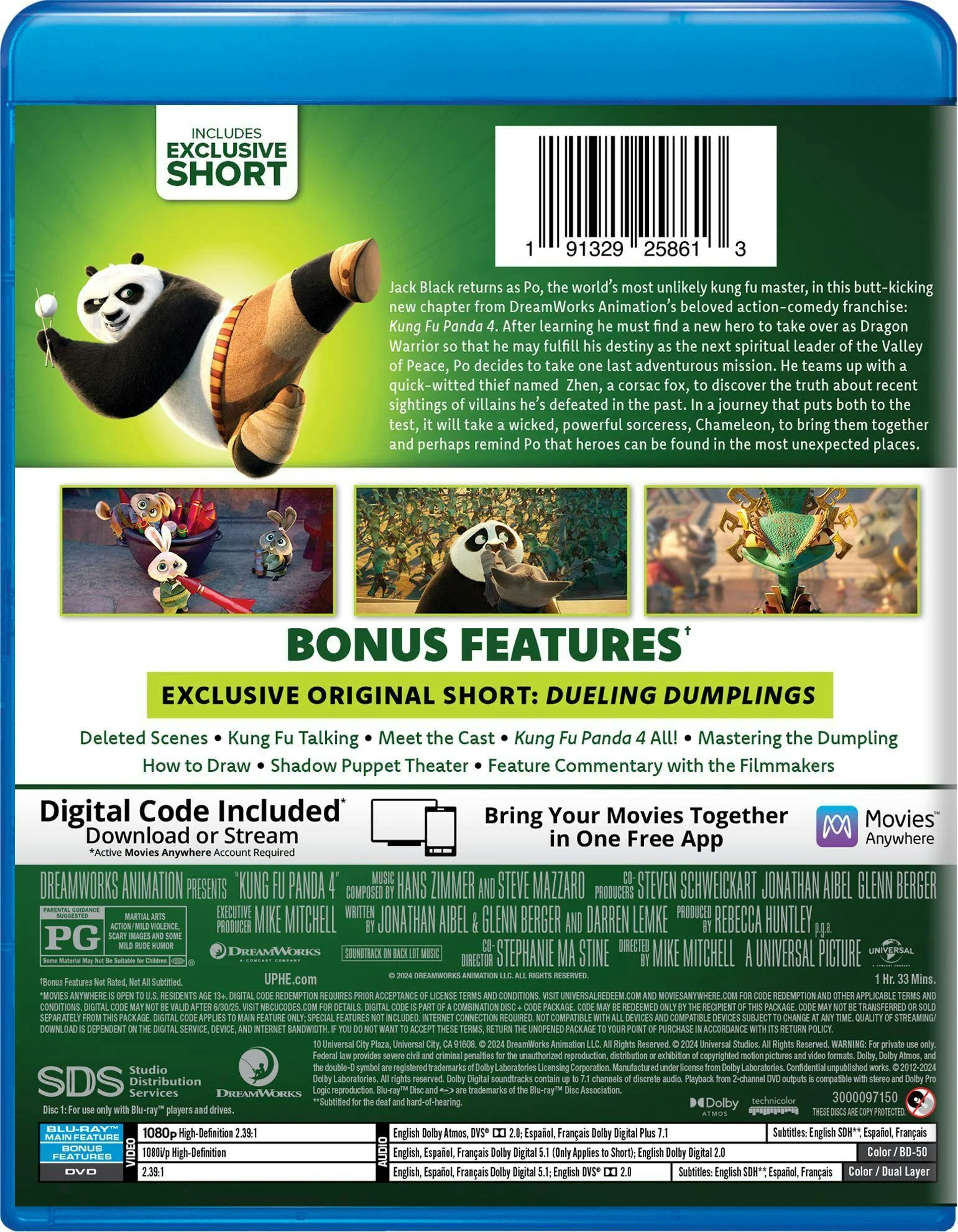 Kung Fu Panda 4 (Blu-ray + DVD + Digital) [Blu-ray] - Image 3