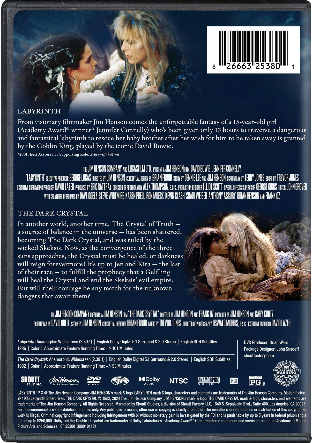 Labyrinth (1986) / The Dark Crystal Double Feature [DVD] - Image 3