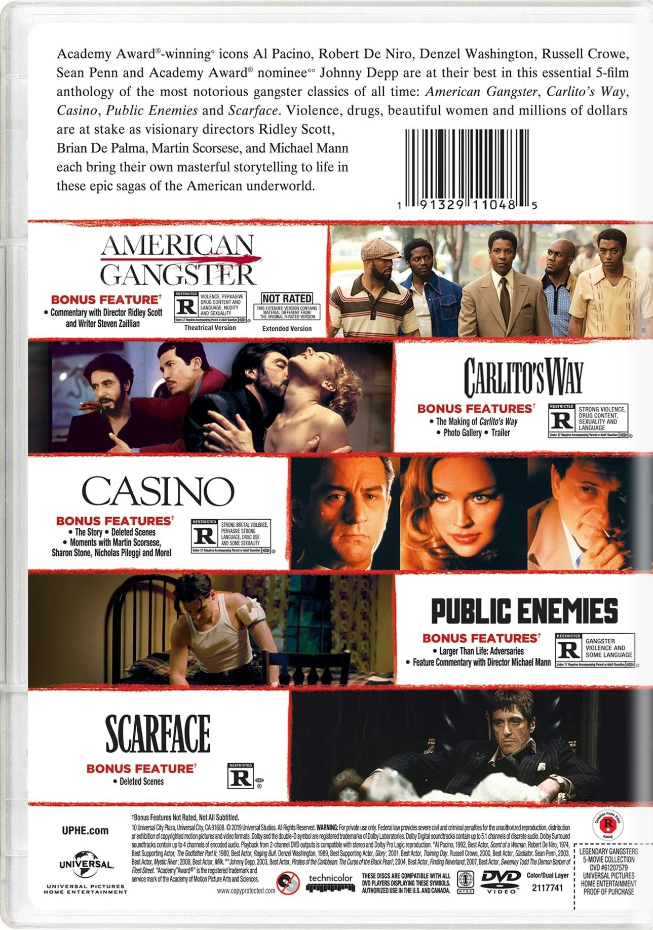 Legendary Gangsters: 5-Movie Collection (2019) (DVD Set) [DVD] - Image 3