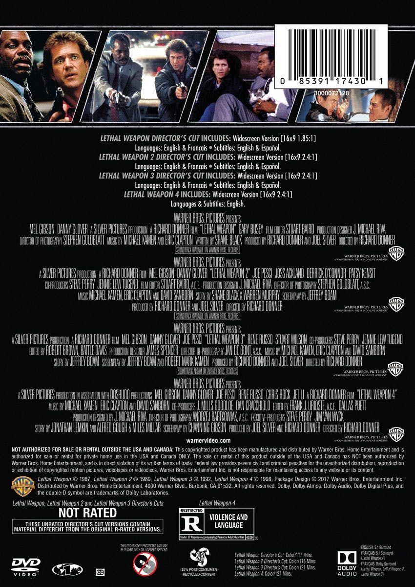 Lethal Weapon Collection (Box Set) [DVD] - Image 3