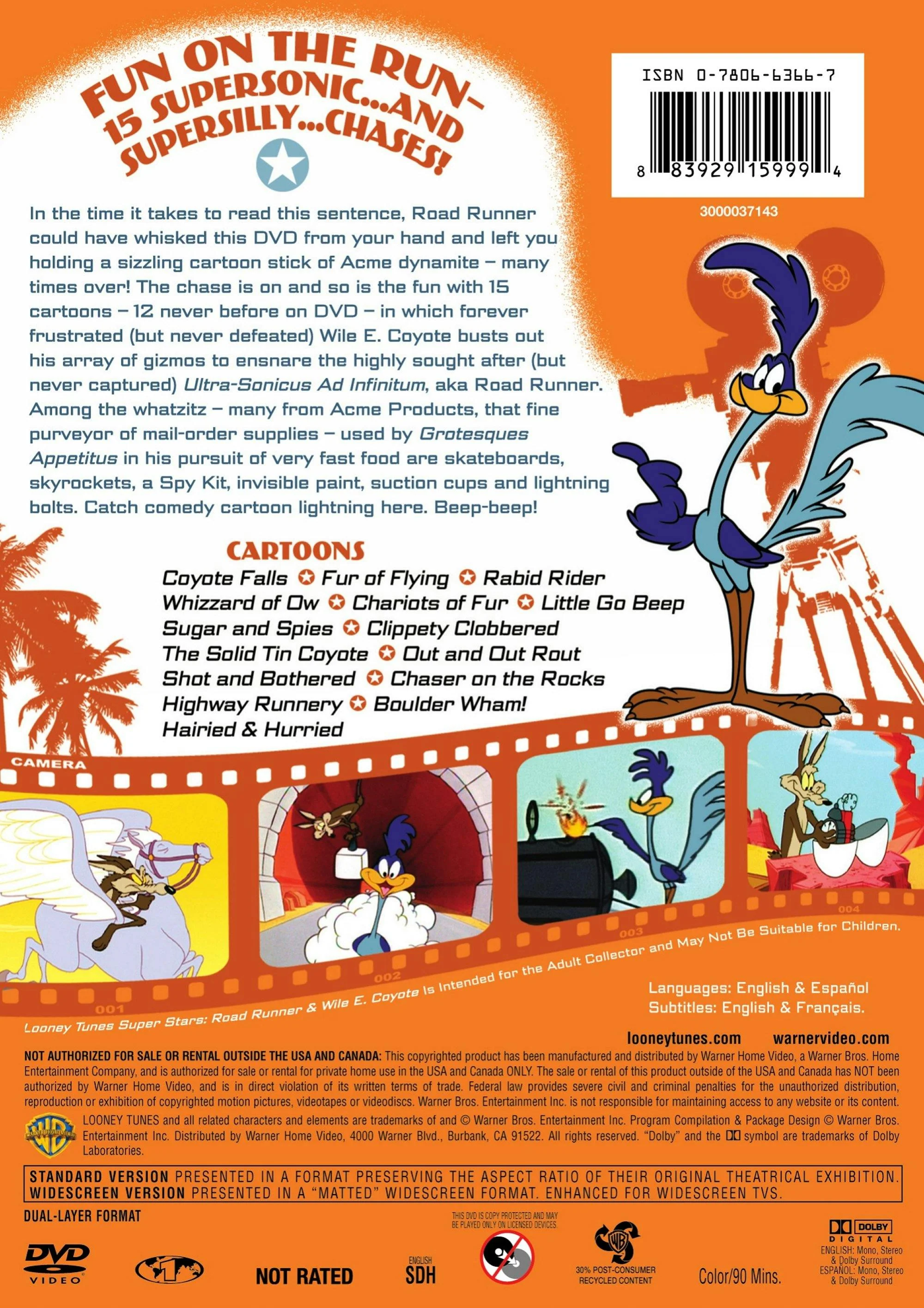 Looney Tunes: Super Stars - Roadrunner/Wile E Coyote [DVD] - Image 2