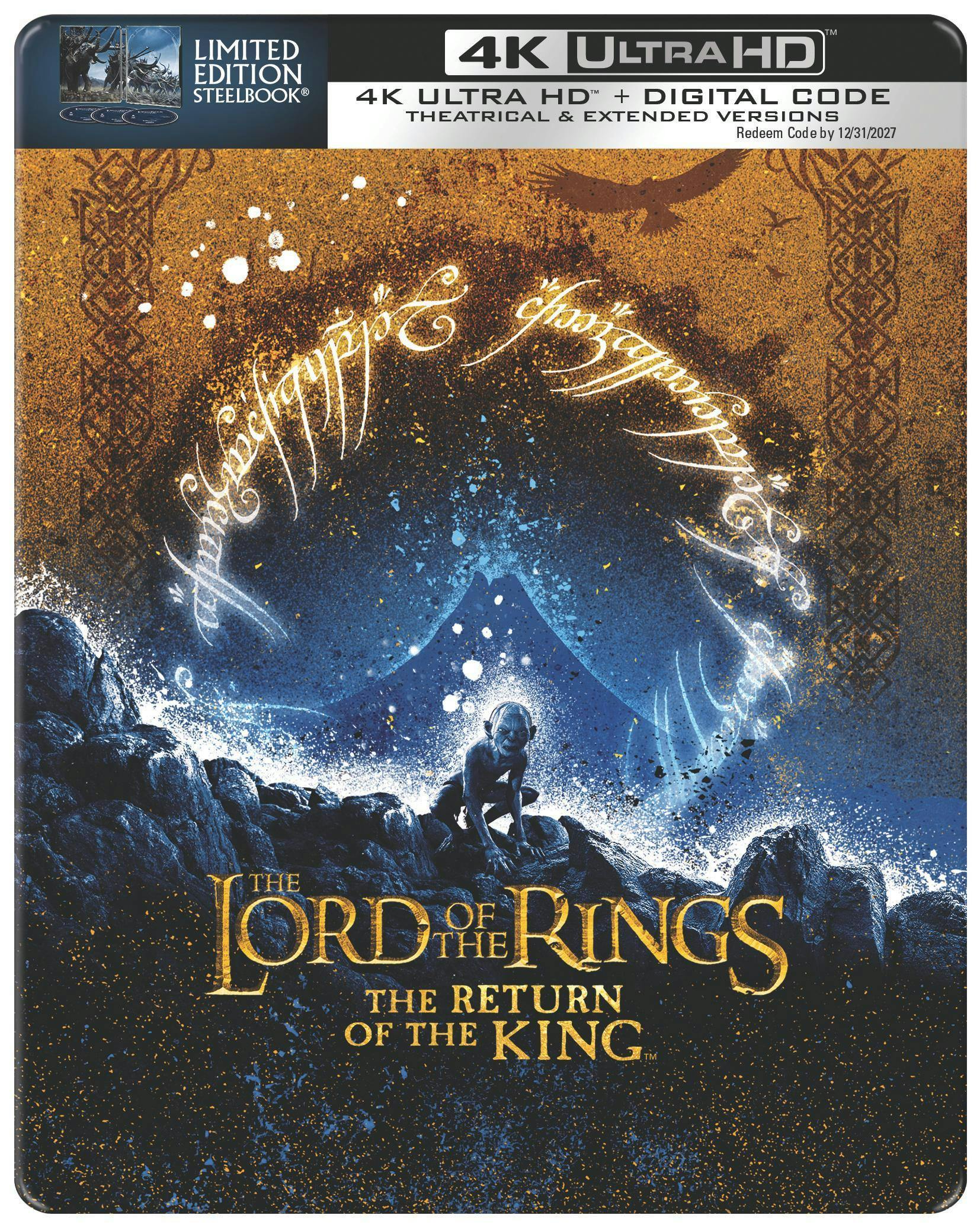 The Lord of the Rings: The Return of the King (Extended & Theatrical Versions) (Limited Edition 4K Ultra HD Steelbook + Digital) [UHD]