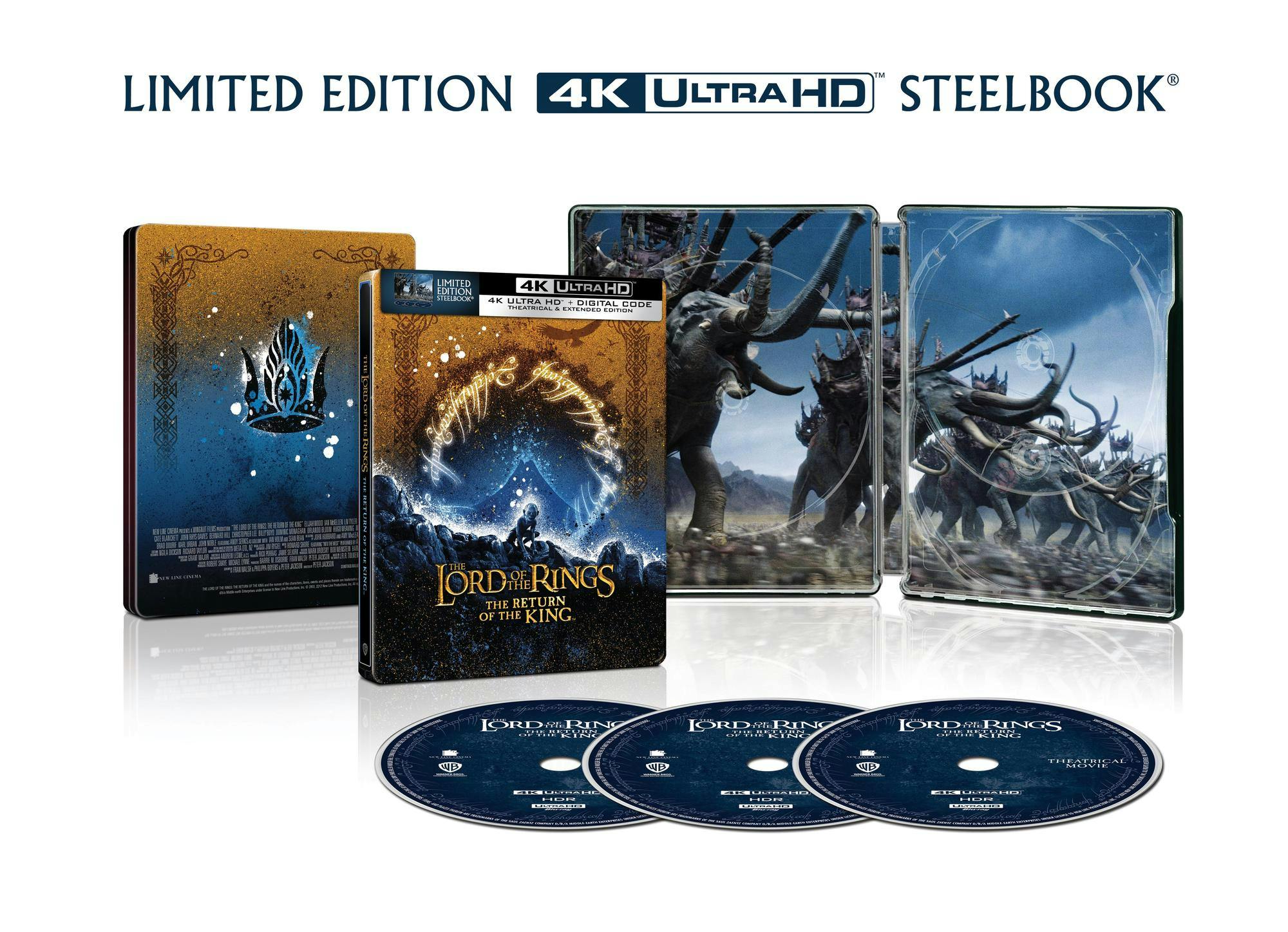 The Lord of the Rings: The Return of the King (Extended & Theatrical Versions) (Limited Edition 4K Ultra HD Steelbook + Digital) [UHD] - Image 4