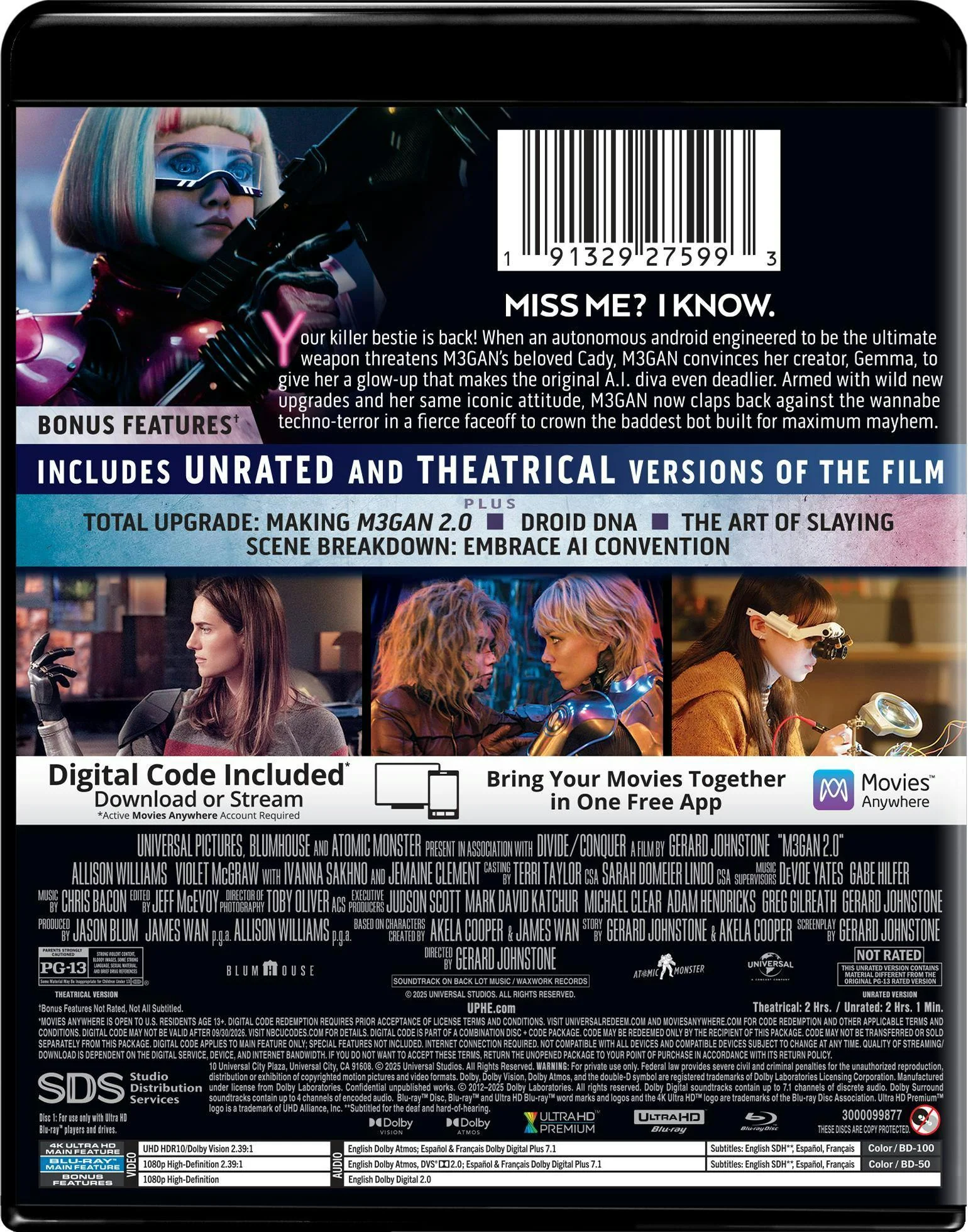M3GAN 2.0 - Unrated Edition 4K Ultra HD + Blu-ray + Digital [UHD] - Image 3