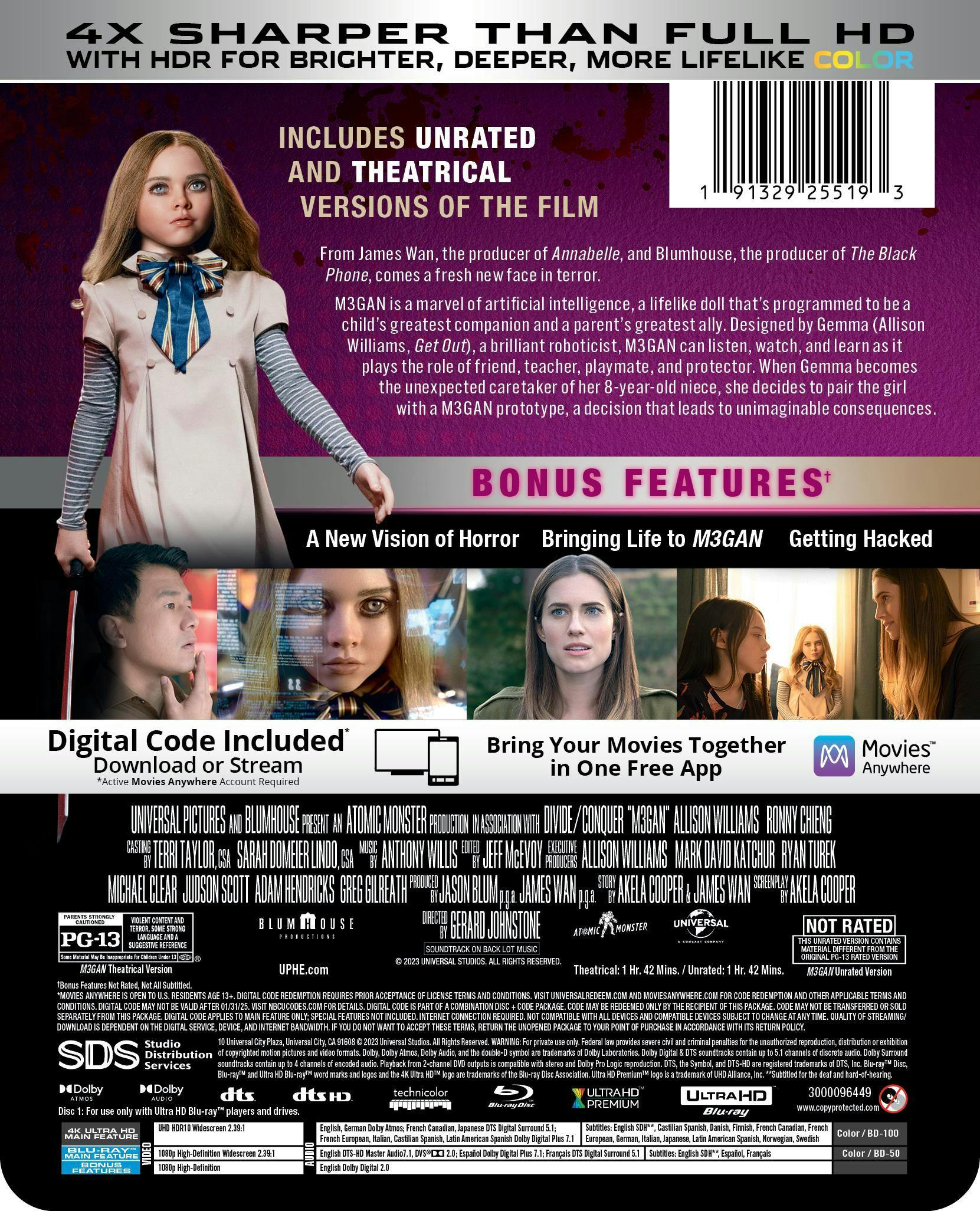 M3GAN - Limited Edition Steelbook 4K Ultra HD + Blu-ray + Digital (Limited Edition 4K Ultra HD Steelbook + Blu-ray + Digital) [UHD] - Image 3