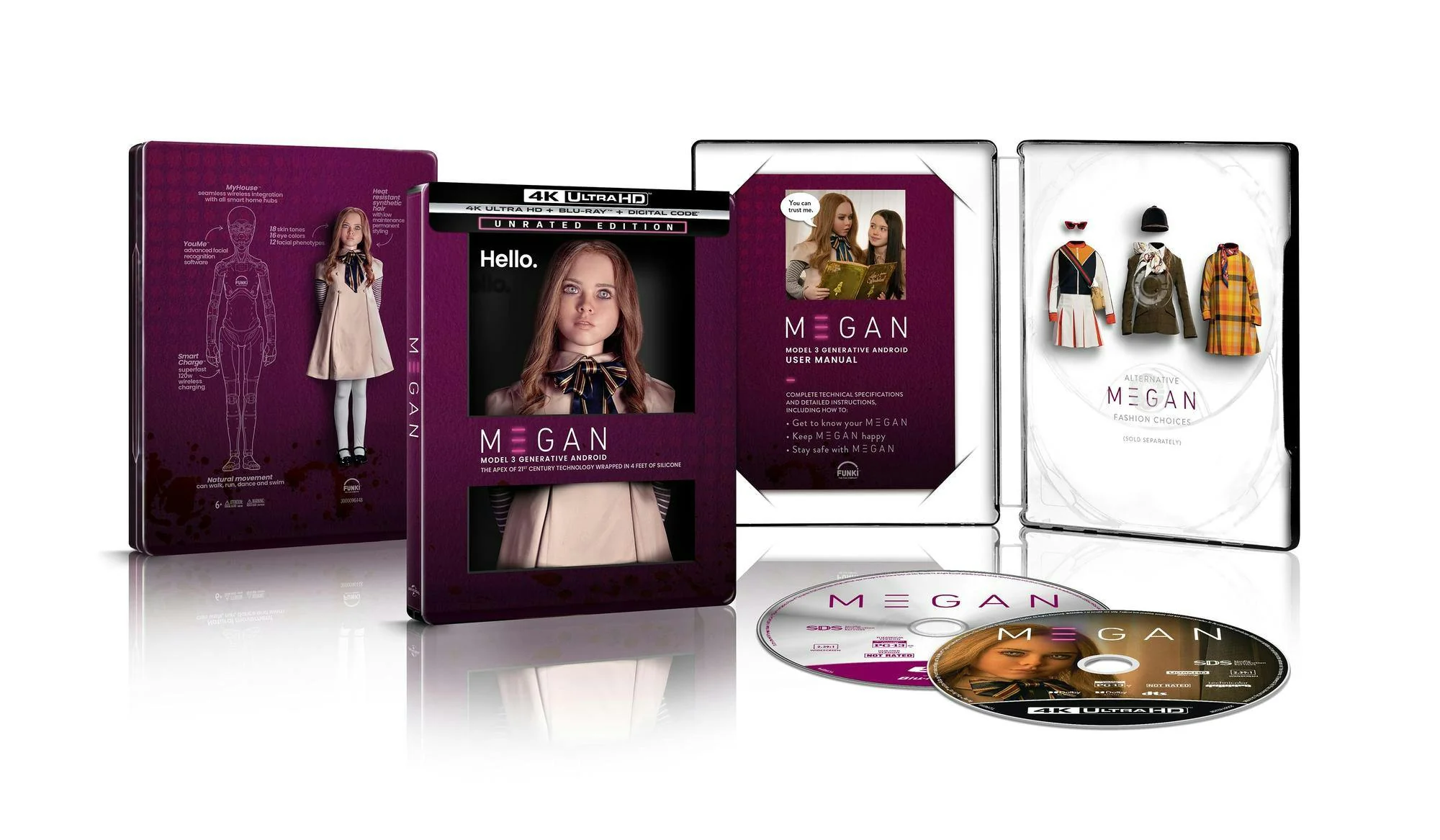 M3GAN - Limited Edition Steelbook 4K Ultra HD + Blu-ray + Digital (Limited Edition 4K Ultra HD Steelbook + Blu-ray + Digital) [UHD] - Image 4