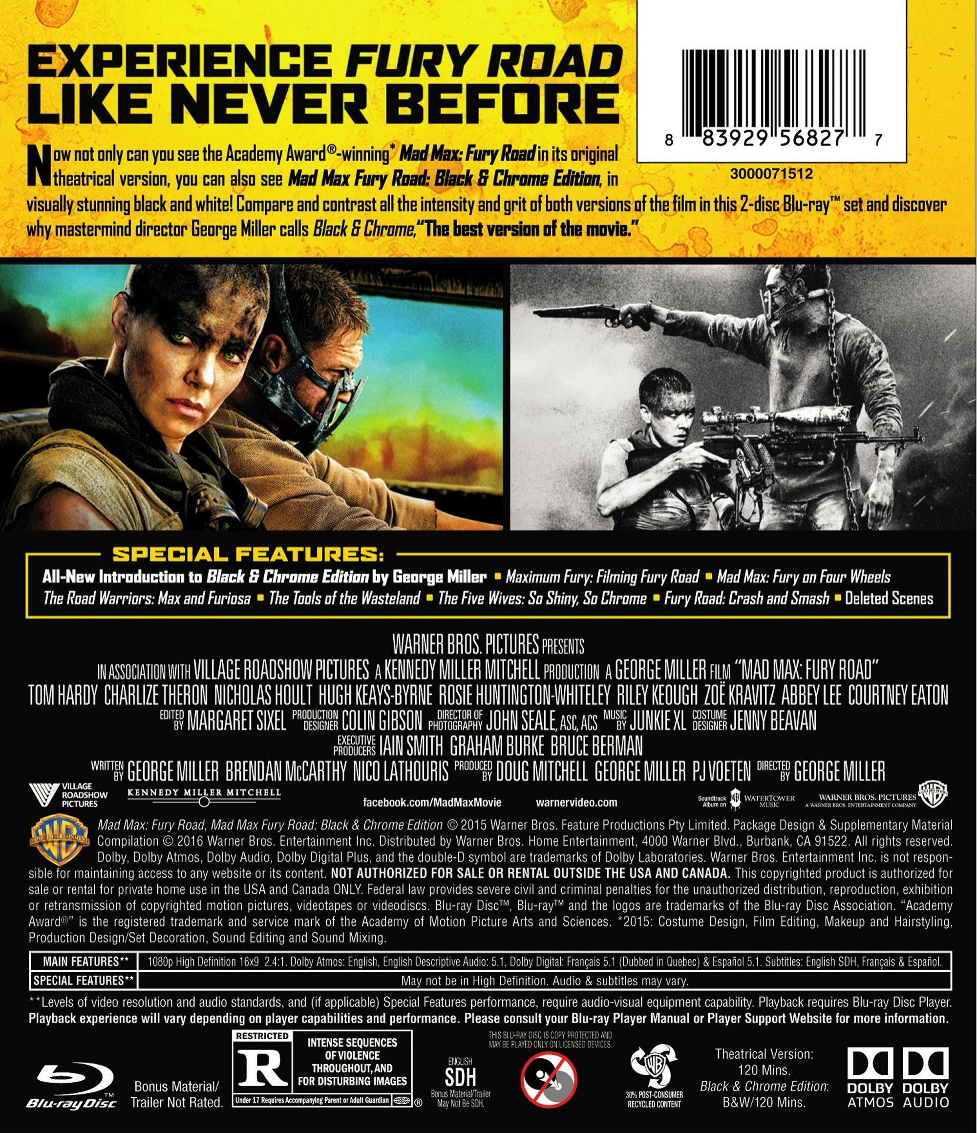 Mad Max: Fury Road/Mad Max: Fury Road - Black and Chrome Edition (Blu-ray + Black & Chrome Edition) [Blu-ray] - Image 2