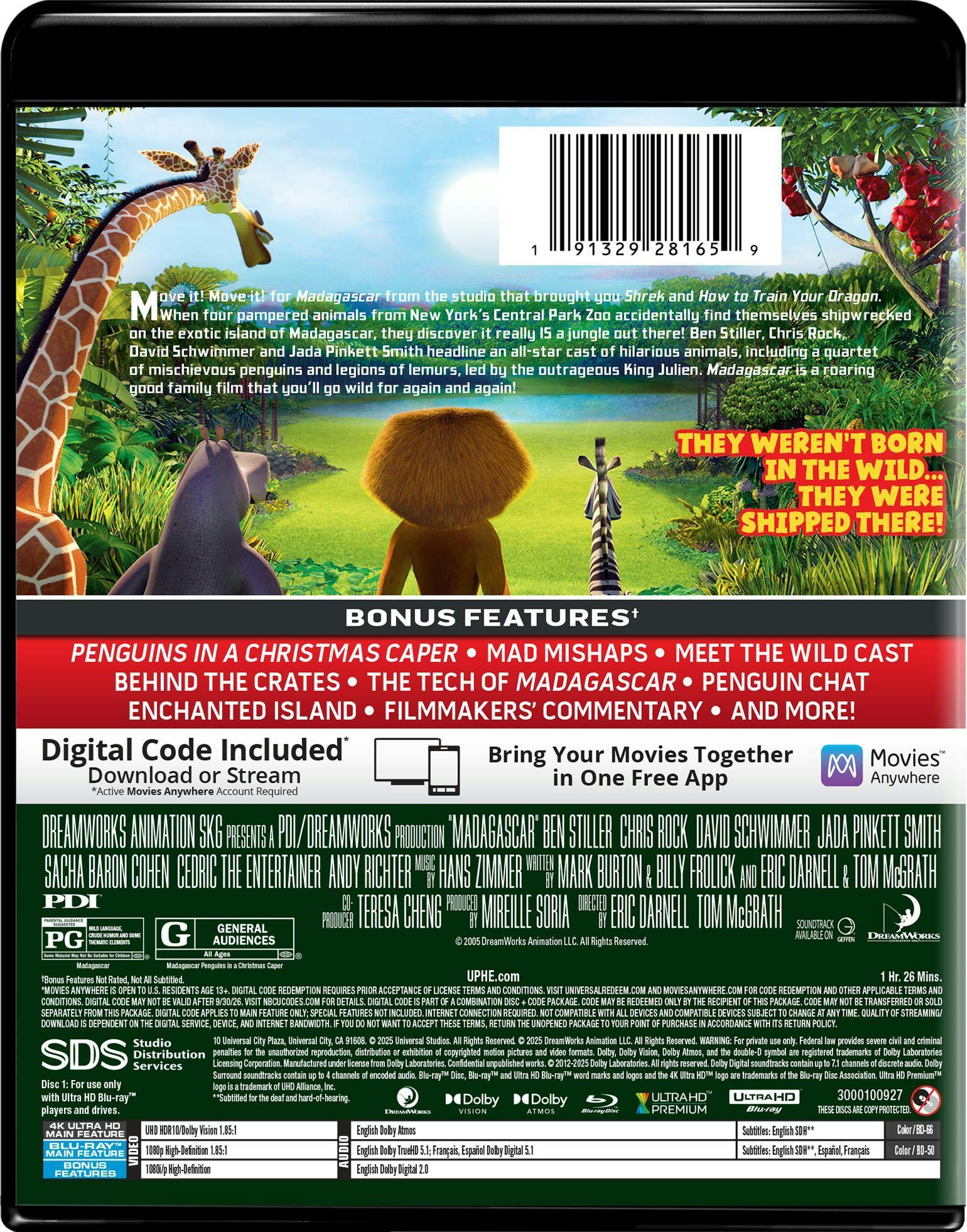 Madagascar - 4K Ultra HD + Blu-ray + Digital (4K Ultra HD + Blu-ray + Digital) [UHD] - Image 3