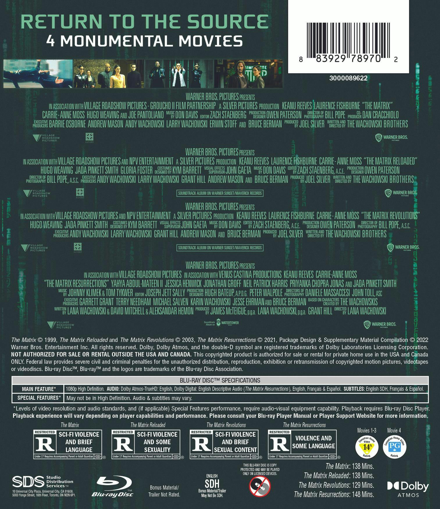 The Matrix 4-Film Déjà vu Collection [Blu-ray] - Image 3