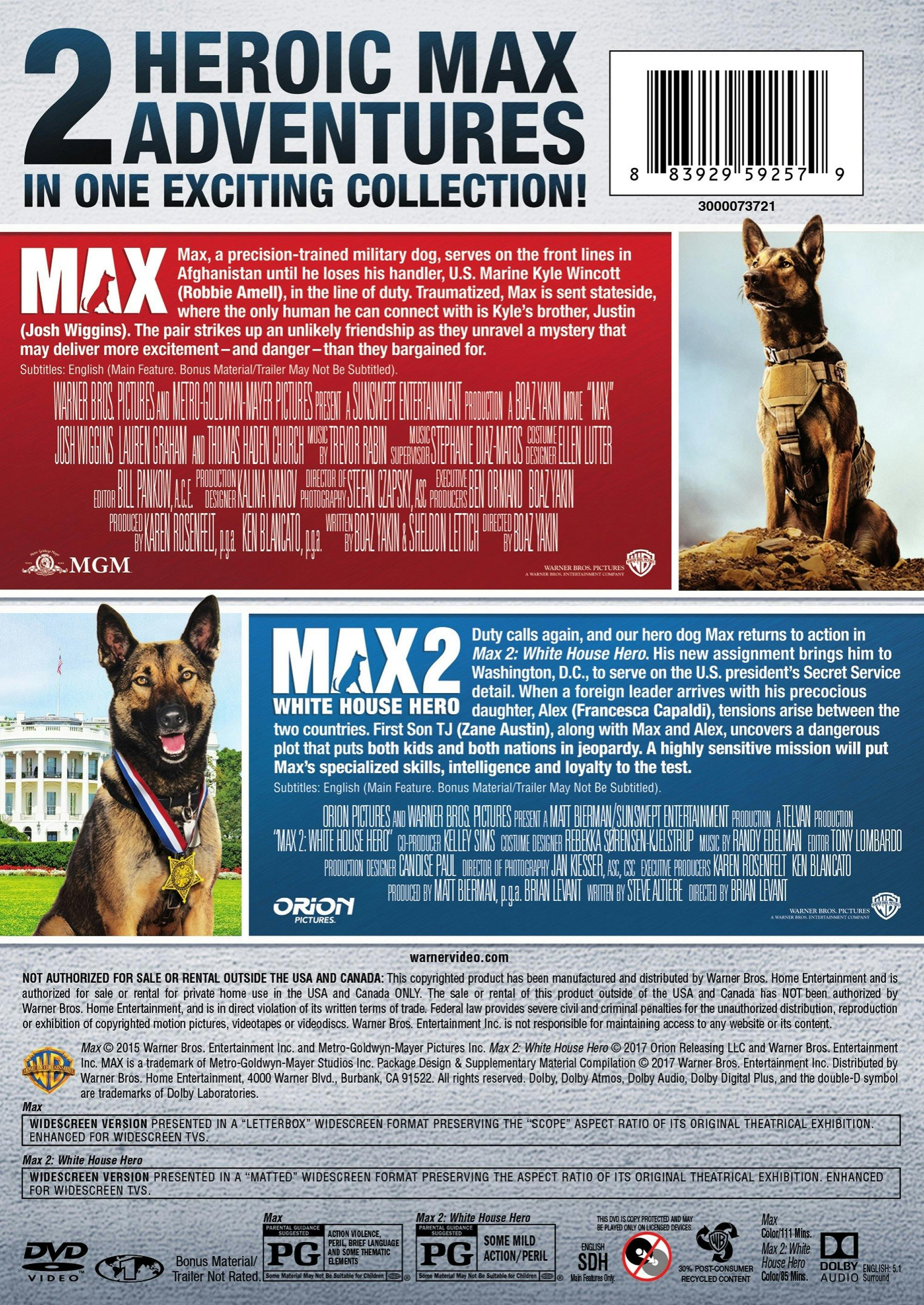 Max/Max 2 - White House Hero (DVD Double Feature) [DVD] - Image 2