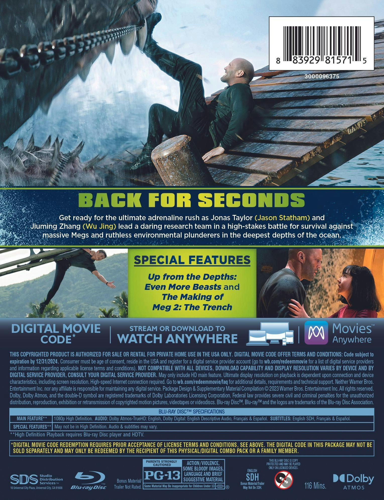 Meg 2: The Trench (Limited Edition Steelbook) [Blu-ray] - Image 3