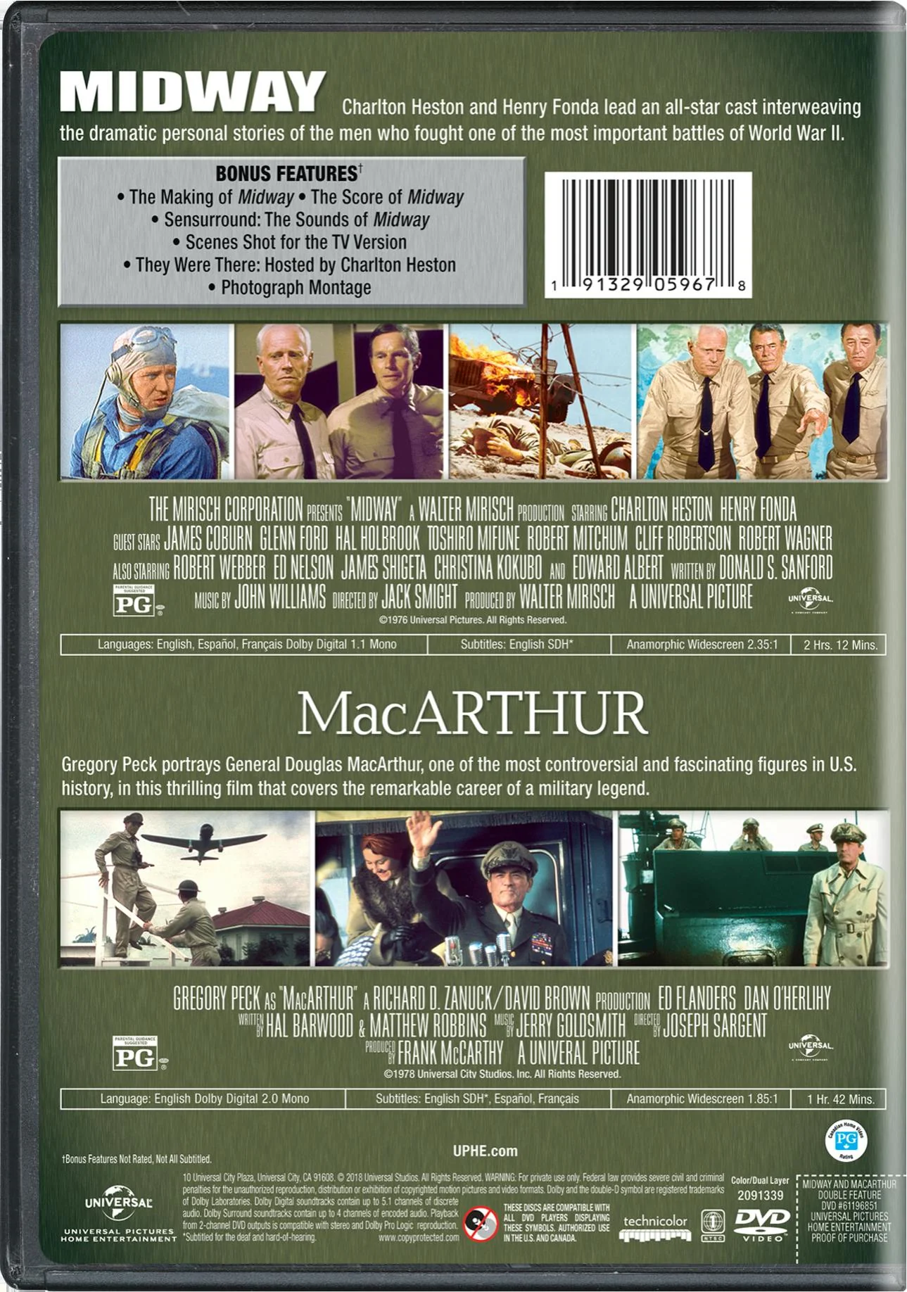 Midway/MacArthur (DVD Double Feature) [DVD] - Image 2
