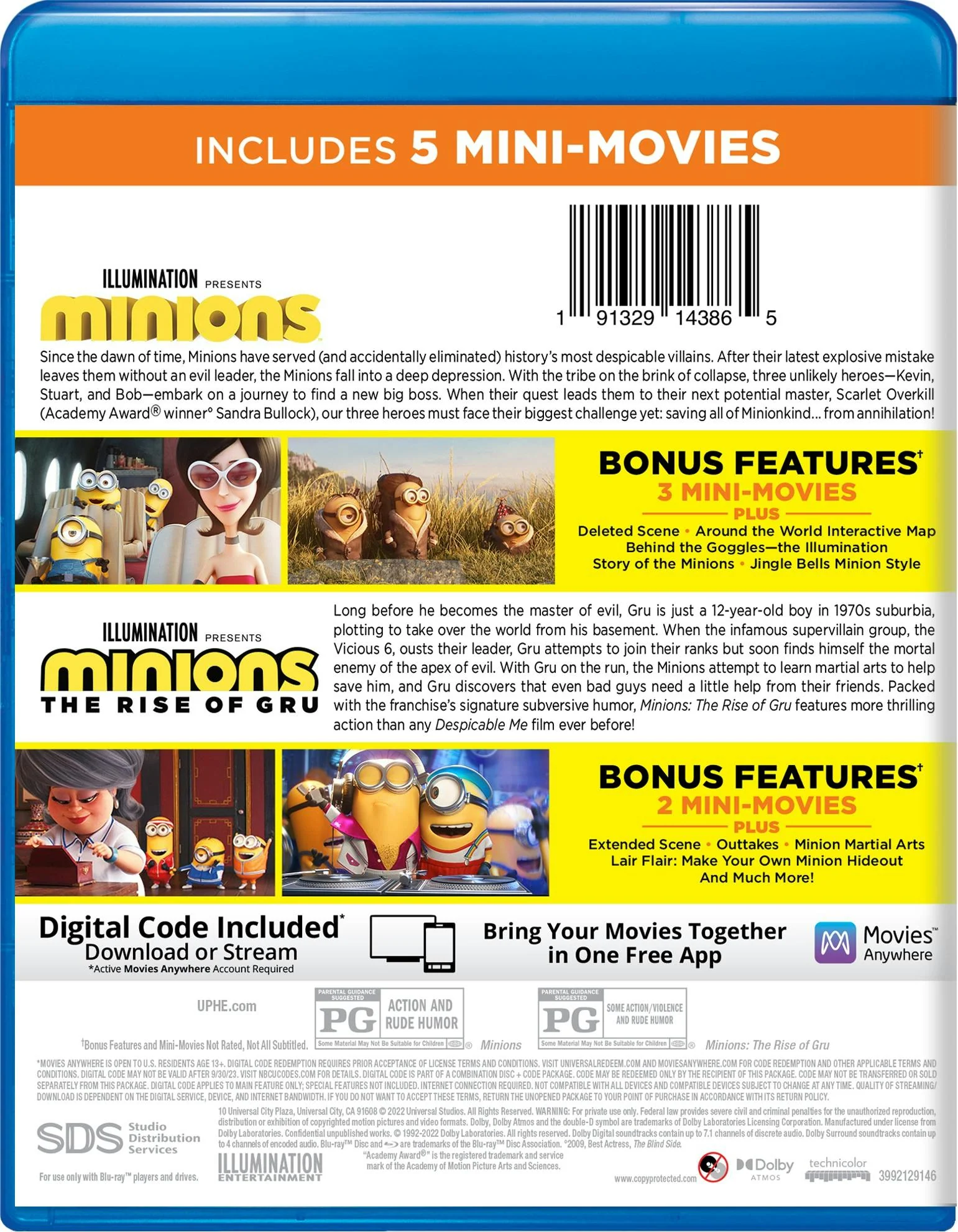 Minions: 2-movie Collection (Blu-ray Double Feature) [Blu-ray] - Image 3