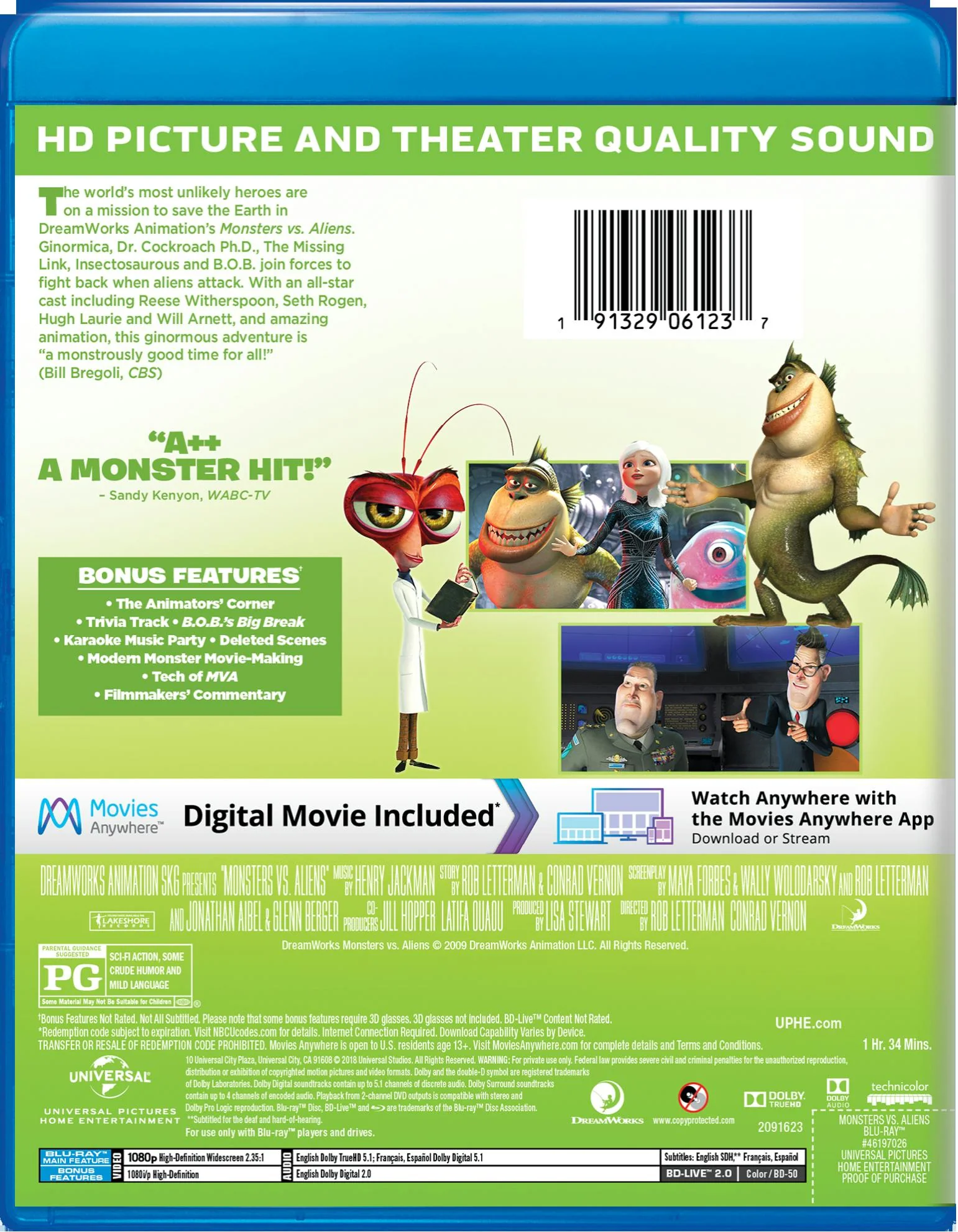 Monsters Vs Aliens (Blu-ray New Box Art) [Blu-ray] - Image 2