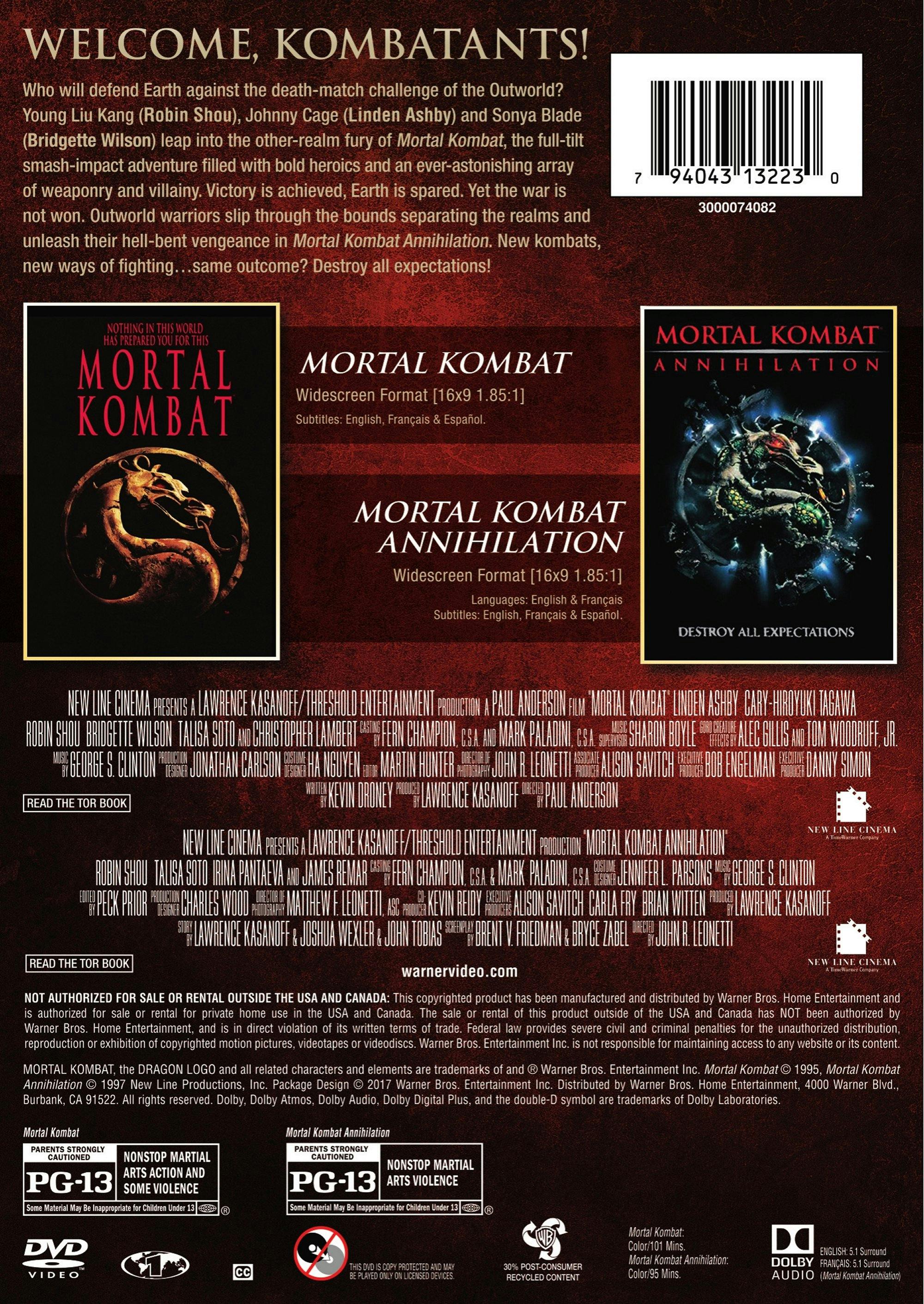Mortal Kombat/Mortal Kombat: Annihilation (DVD Double Feature) [DVD] - Image 2