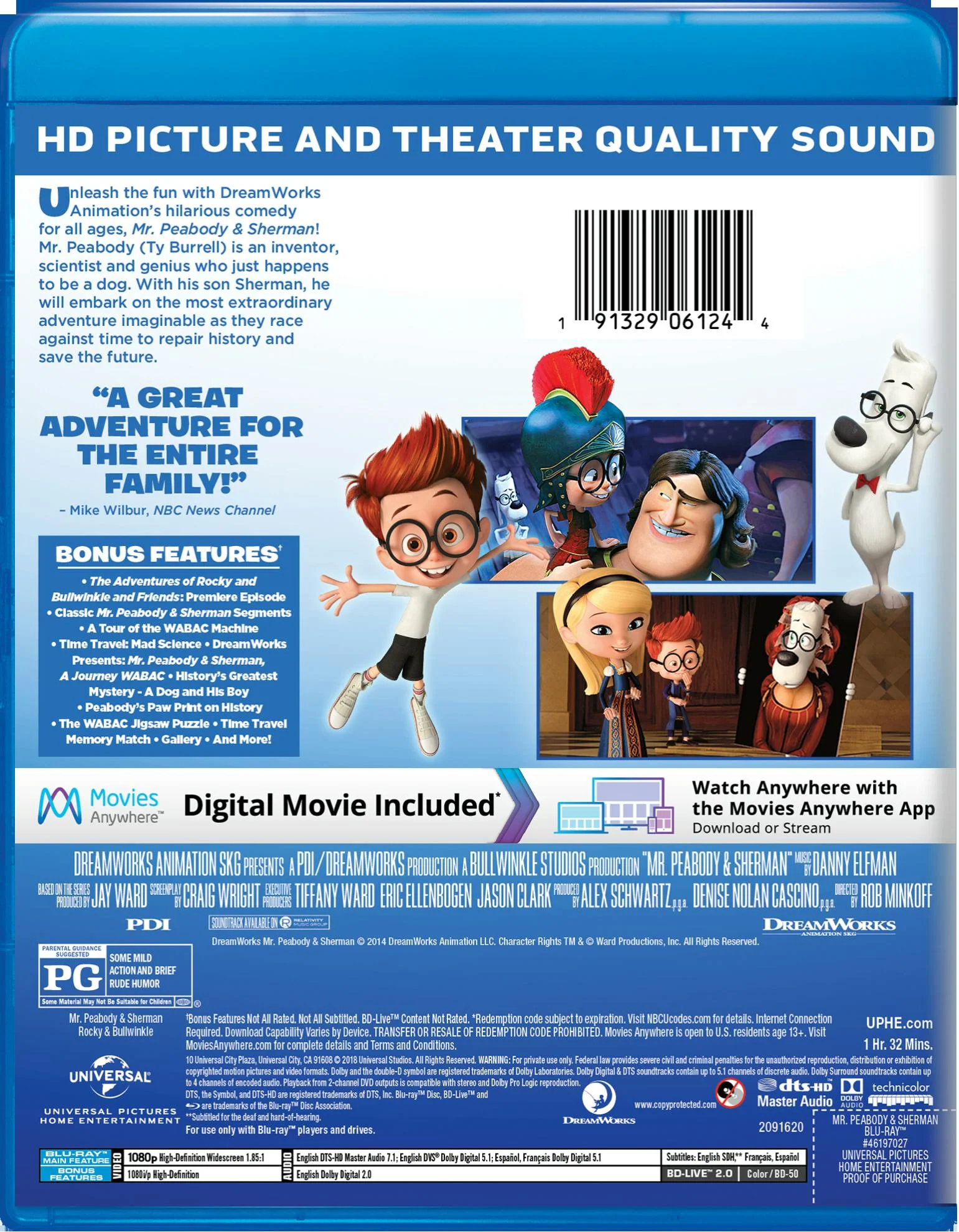 Mr. Peabody and Sherman (Blu-ray New Box Art) [Blu-ray] - Image 2