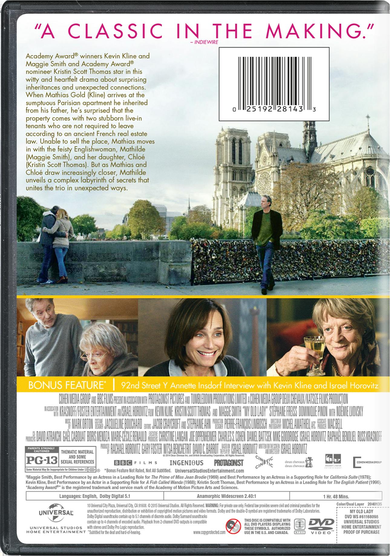 My Old Lady [DVD] - Image 2