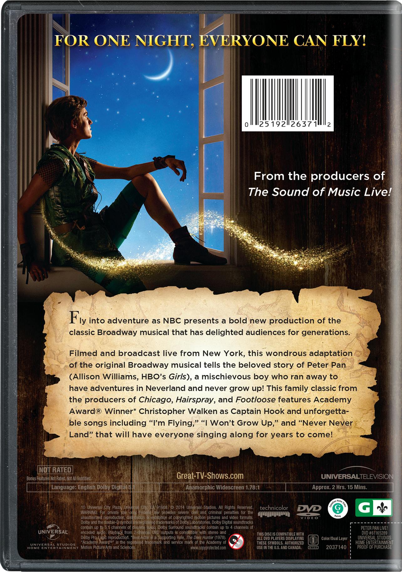 Peter Pan Live! [DVD] - Image 2