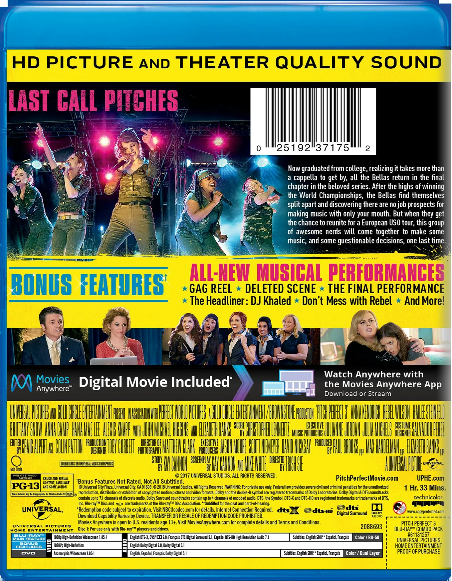 Pitch Perfect 3 (DVD + Digital) [Blu-ray] - Image 2