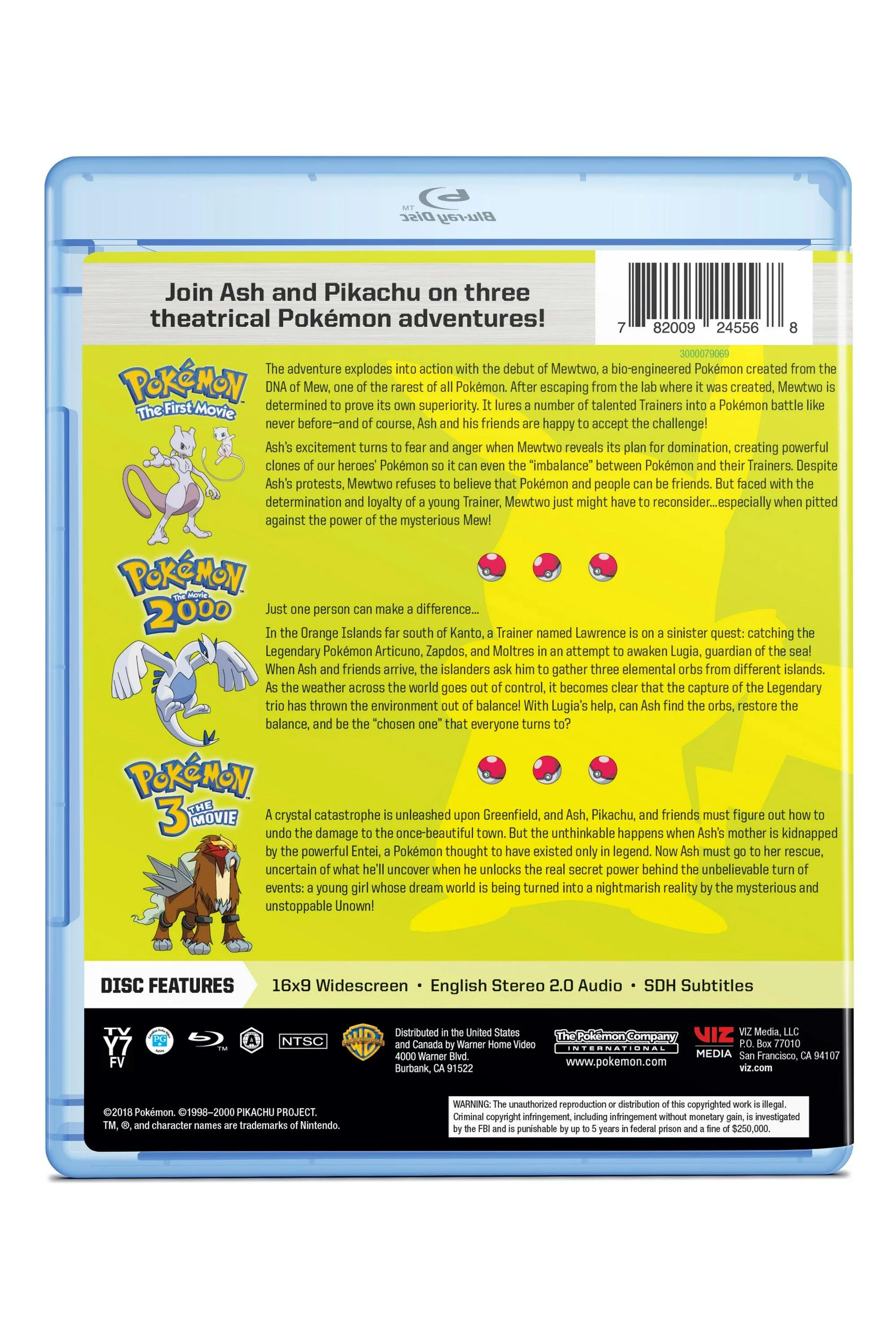 Pokémon - The First Movie/Pokemon - The Movie 2000/Pokémon 3 (Blu-ray Triple Feature) [Blu-ray] - Image 3
