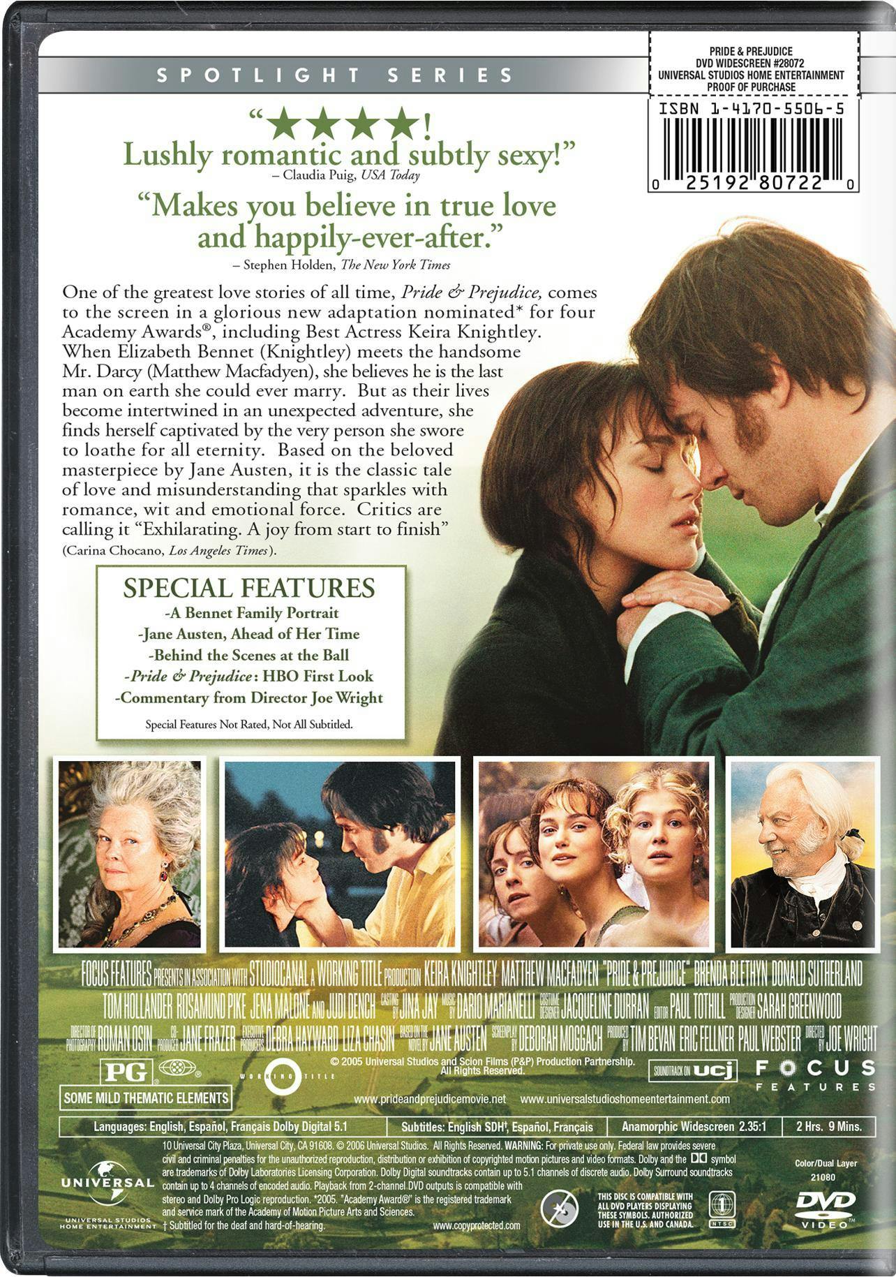 Pride and Prejudice (2006) (DVD Widescreen Spotlight Series) [DVD] - Image 3