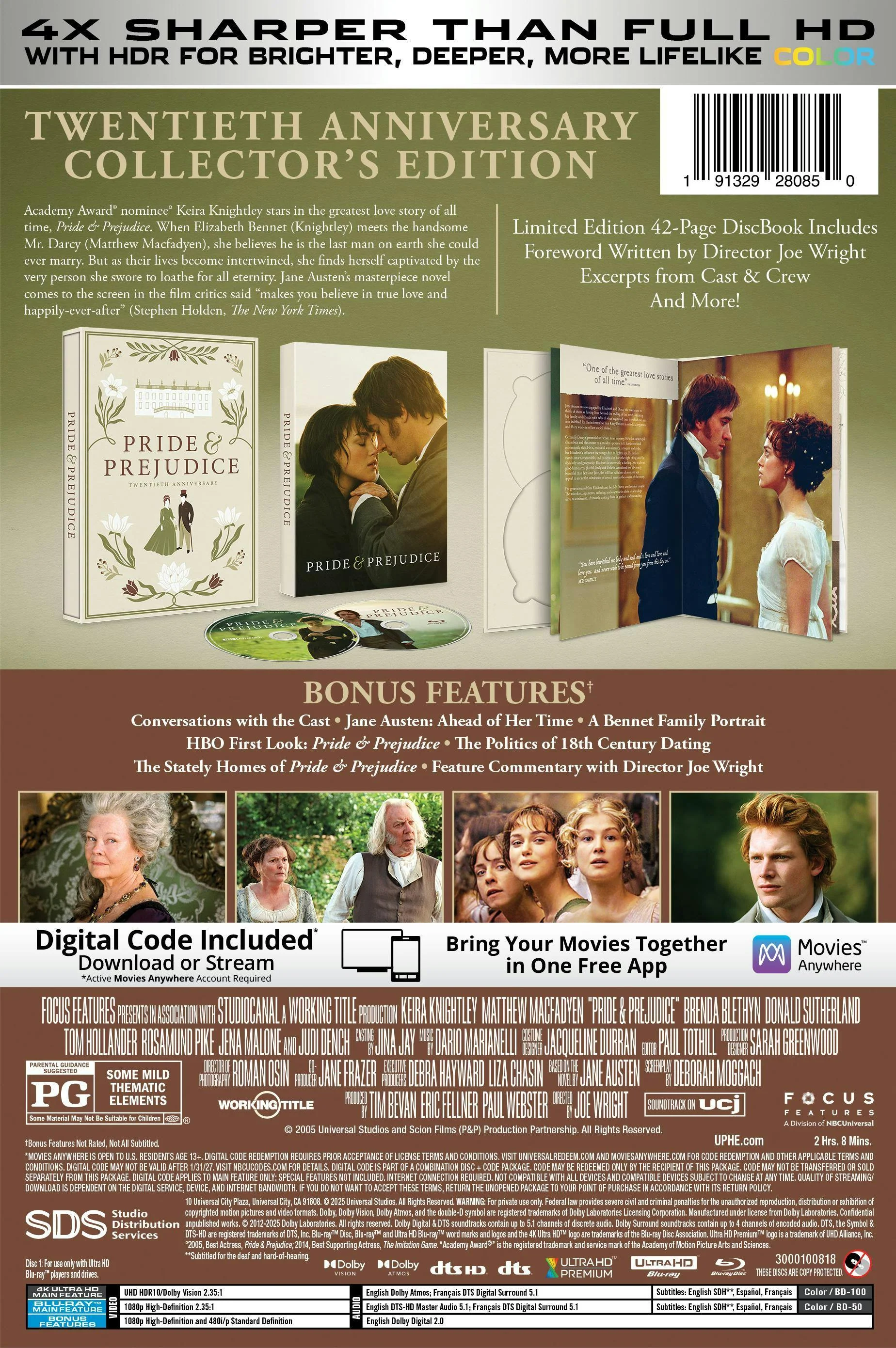 Pride & Prejudice - 20th Anniversary Collector's Edition 4K Ultra HD + Blu-ray + Digital (4K Ultra HD + Blu-ray + Digital) [UHD] - Image 3